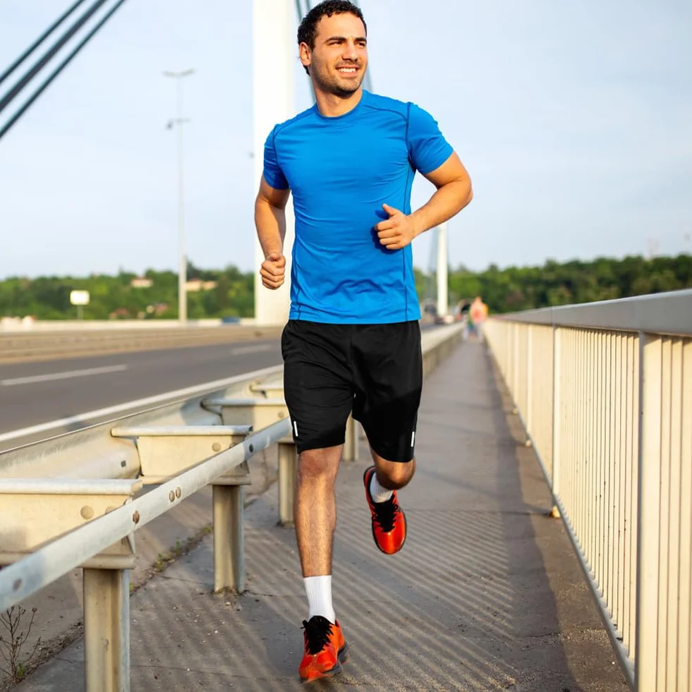 AUYAO Pantalones Cortos Hombre Deporte Running Secado Rápido Transpirables para Tenis Fitness