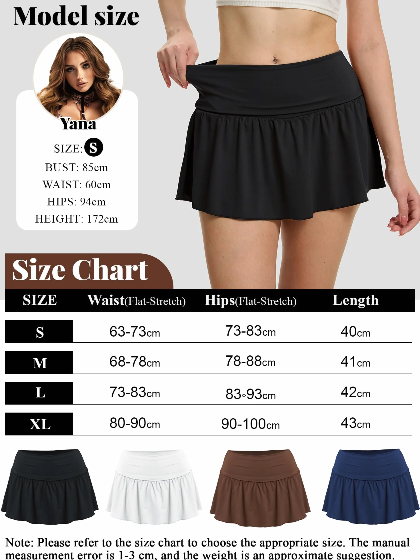 Minifaldas para Mujer Cintura Elástica Y2K Falda Corta de Tenis con Pantalones Ropa de Calle
