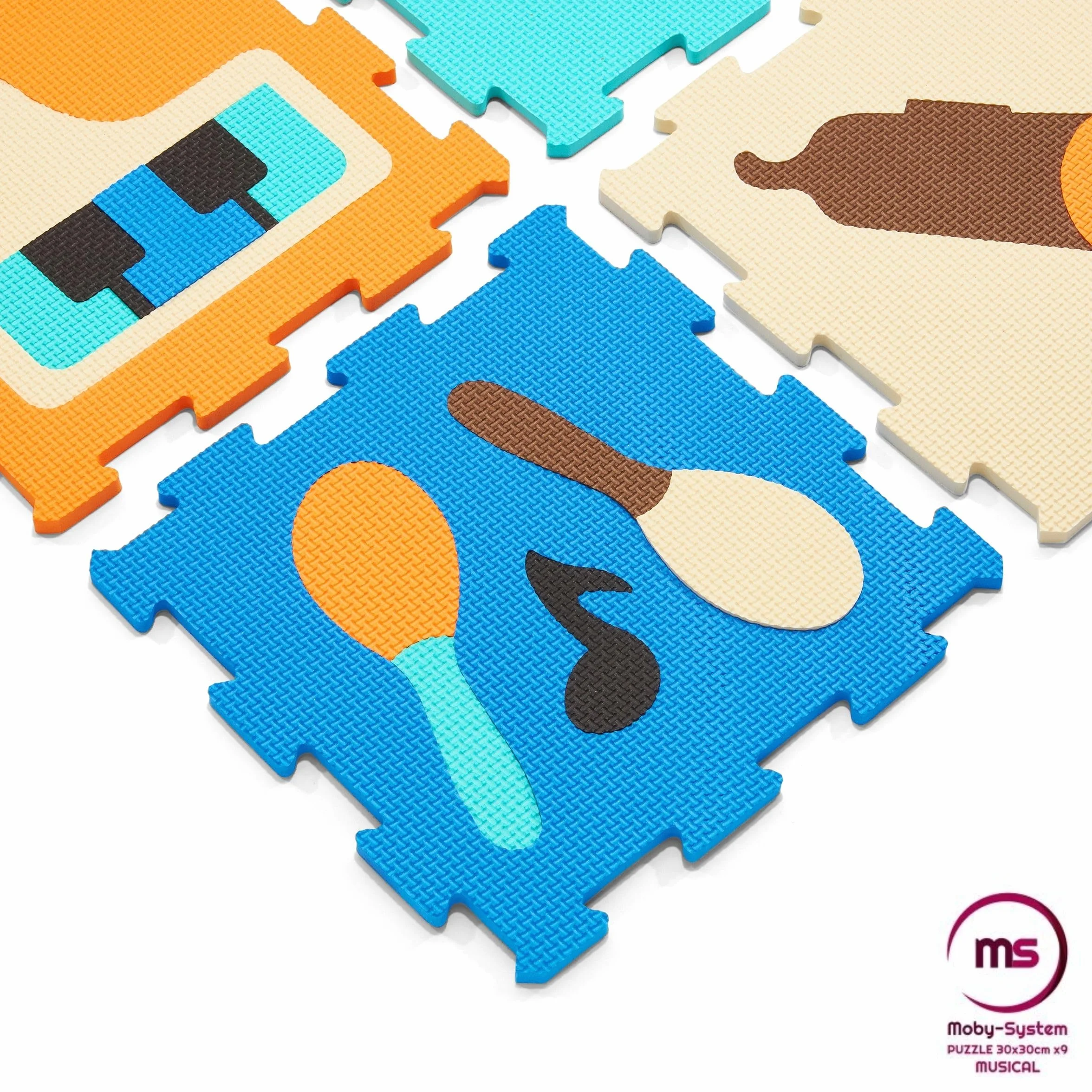 Moby-System Alfombra con rompecabezas para bebés, 90 cm x 90 cm x 1 cm, alfombra de juego, inodora, grande, para niños y niñas, sin sustancias nocivas