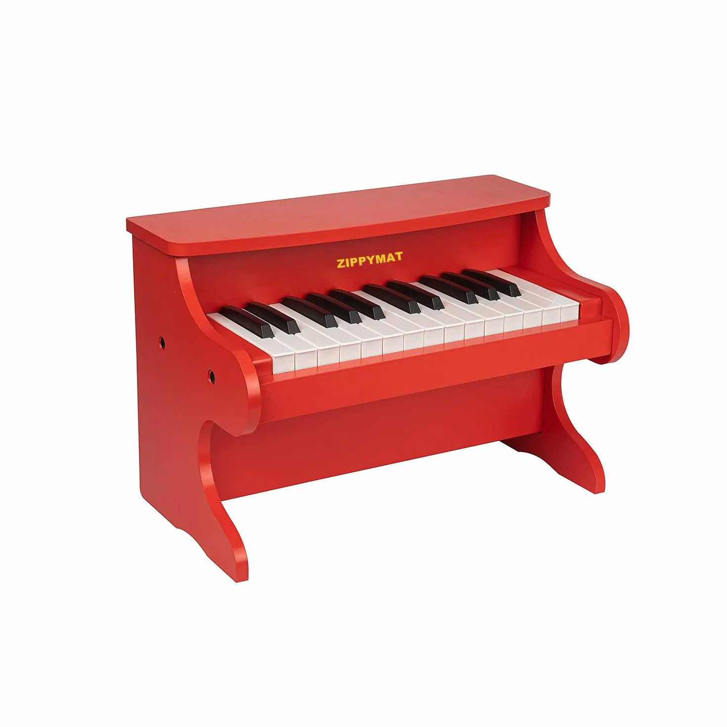 Teclado Digital para Niños - 25 Teclas, Mini Instrumento Musical Educativo, Piano de Madera para Pequeños y Niñas (Rojo)