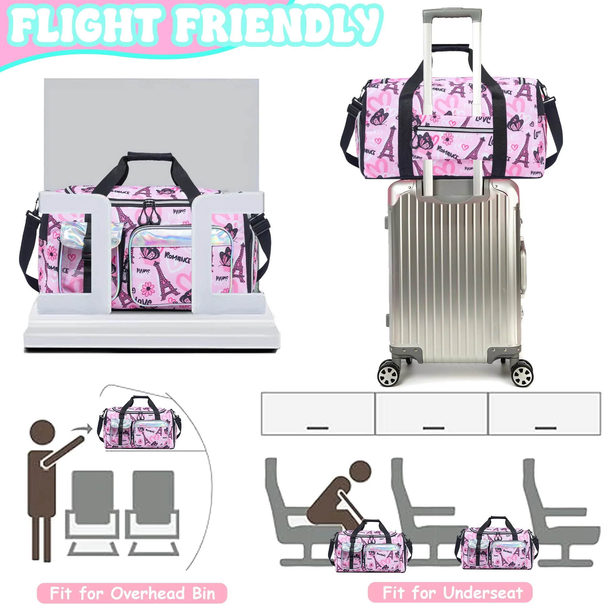 Bolsa Ballet Niña Compartimento Zapatos Piscina