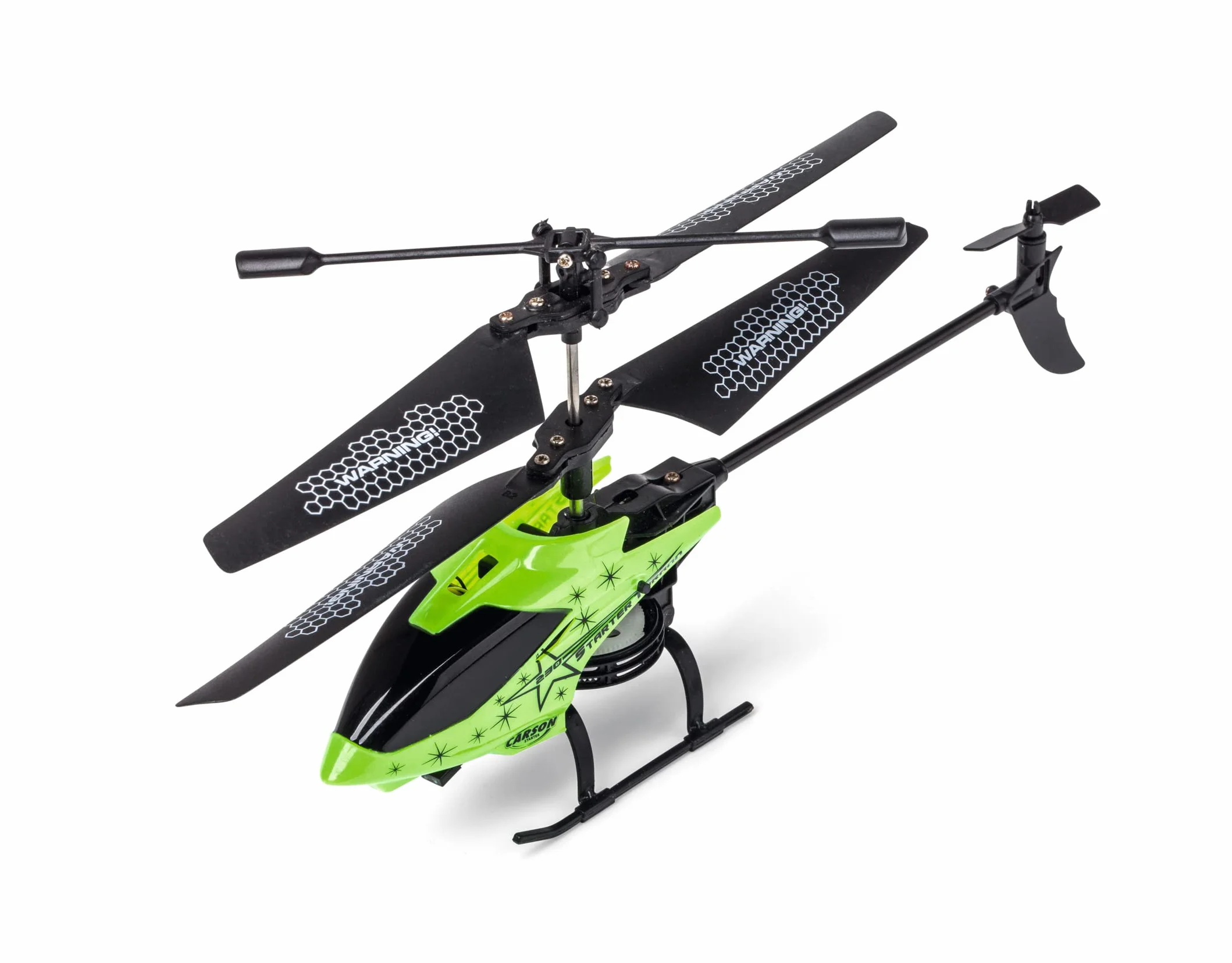 Carson 500507182 Starter Tyrann 230 IR 2Ch RTF Verde: Helicóptero para Principiantes, RC, Juguete a Control Remoto, de Interior