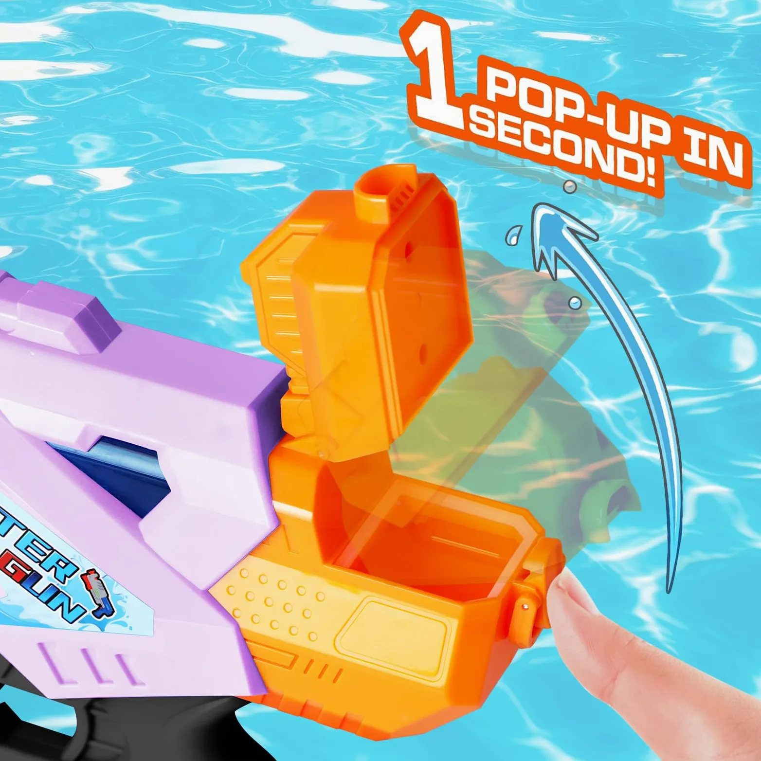 Quanquer 1200 ml super pistola de agua para adultos y niños – Paquete de 2 pistolas de agua con alcance de 10 m – Idea de regalo para batallas de agua veraniegas en el jardín, la piscina y el jardín