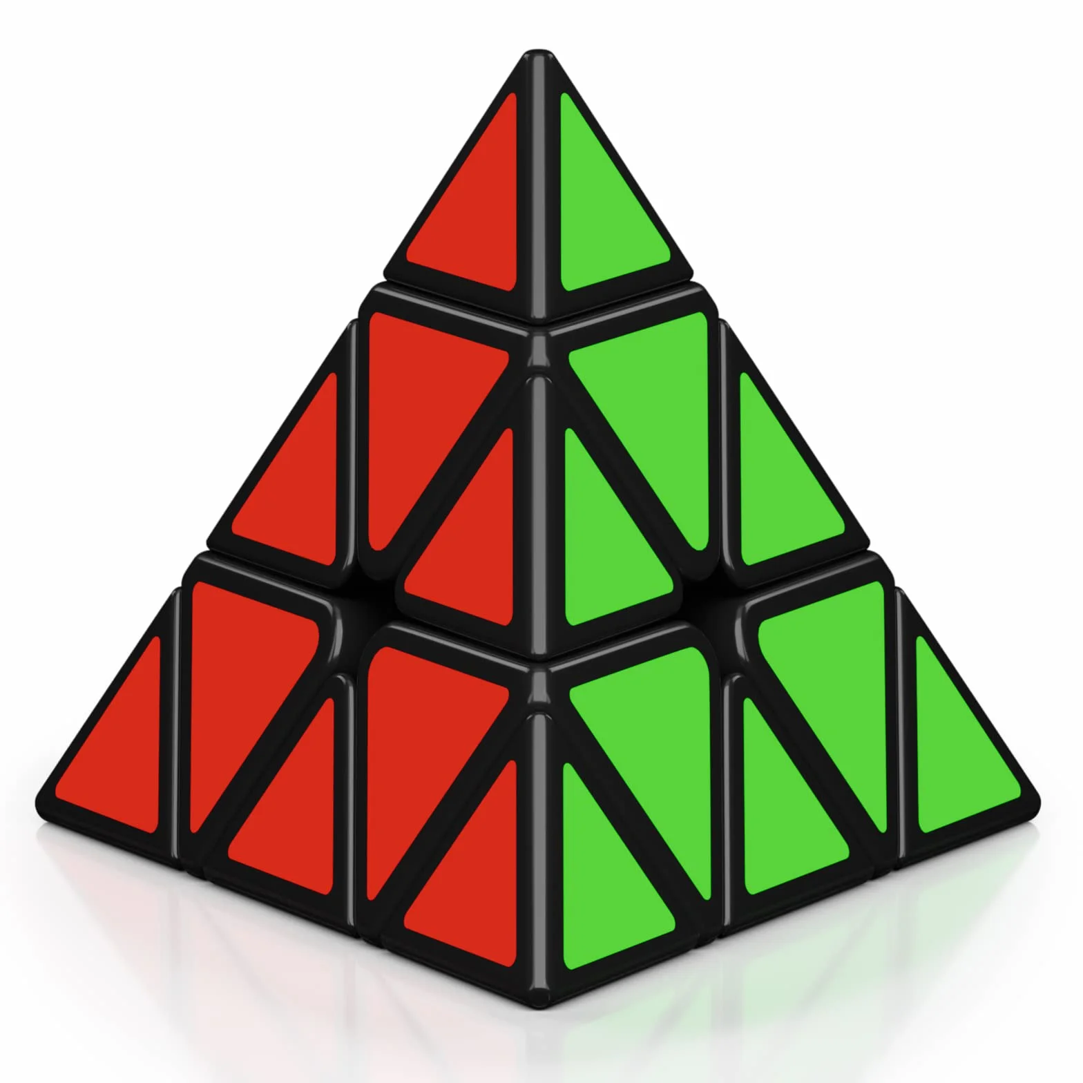 ROXENDA Cubo de Pirámide, Original 3x3x3 Pyramid Speed Cube Edición Ultra Rápida, Fácil de Girar, Colores Vivos(Pegatinas)