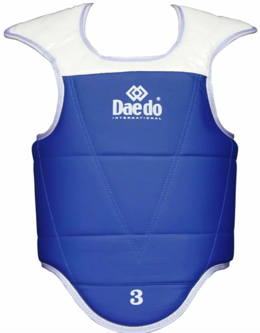 Daedo Peto Taekwondo Reversible Talla XS Protector para Niños y Adolescentes Rojo y Azul