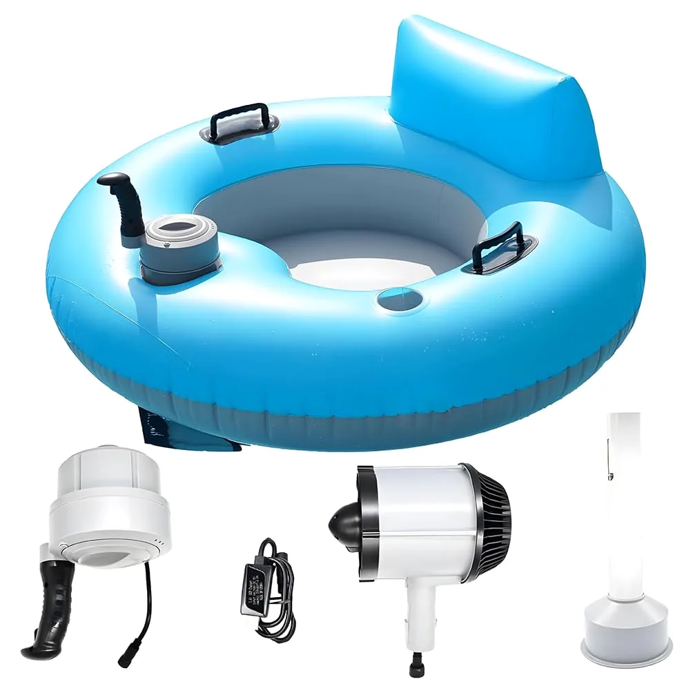 Silla Flotante eléctrica motorizada para Piscina. Tumbona Inflable motorizada para Piscina Que Proporciona una Experiencia de flotación Suave y sin Esfuerzo. Paquetes: