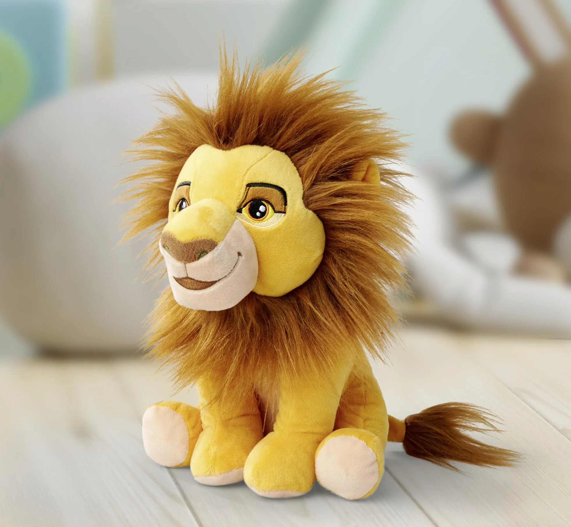 Simba- Disney Rey León, Mufasa Peluche de 25 cm, 30 Años del Rey León, Auténtico Producto Oficial Disney, Adecuado Desde los Primeros Meses de Vida (6315870073)