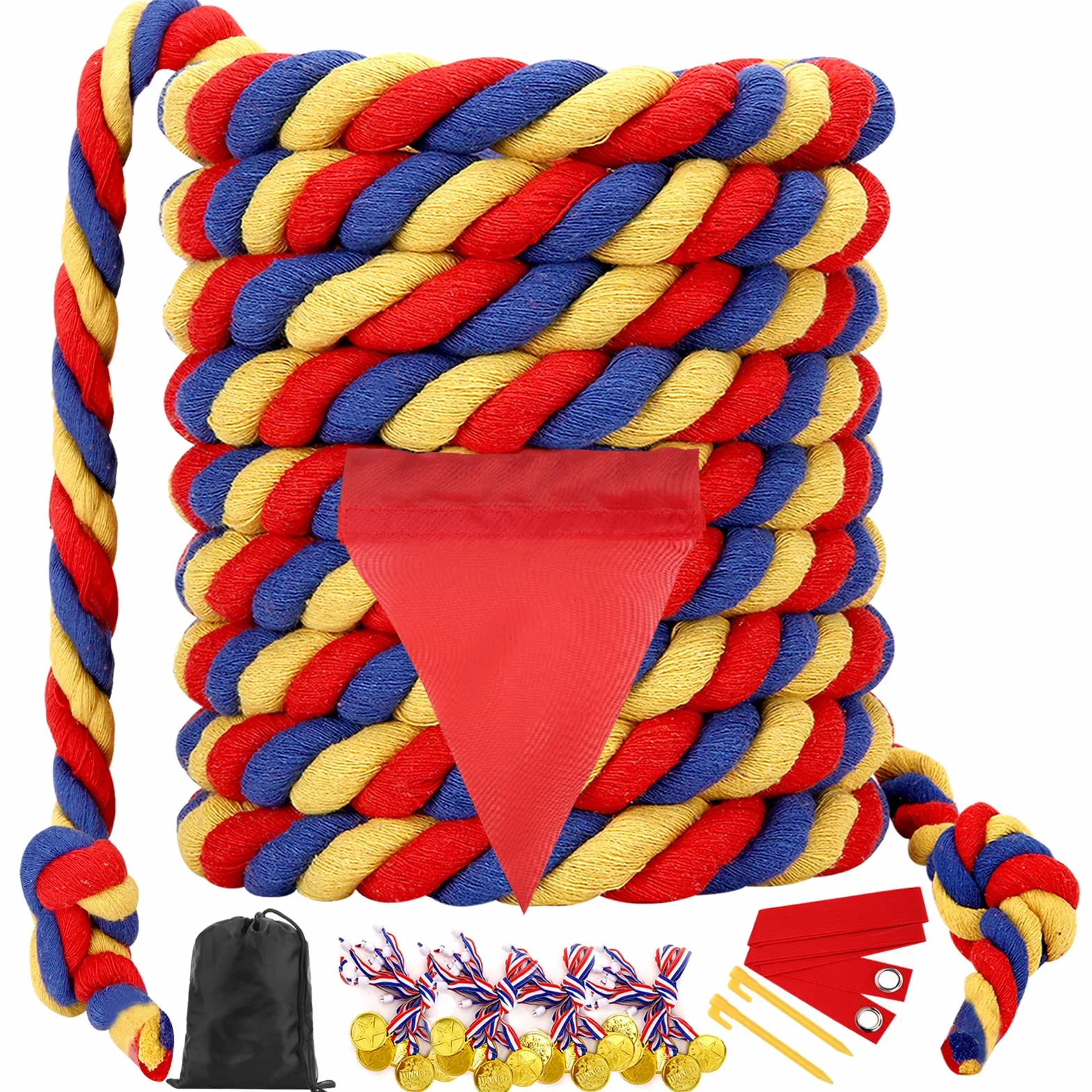 Tug of War Rope 60 pies Juegos de patio al aire libre para niños y adultos
