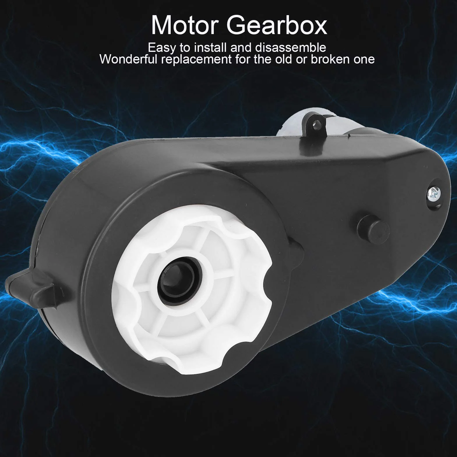 Caja de Cambios Eléctrica 24V 18000 RPM,Caja de Cambios de Motor con Engranajes Metálicos para Coches Eléctricos Infantiles,Piezas de Repuesto para Niños,Accesorio de Taller para Reparaciones Rápidas