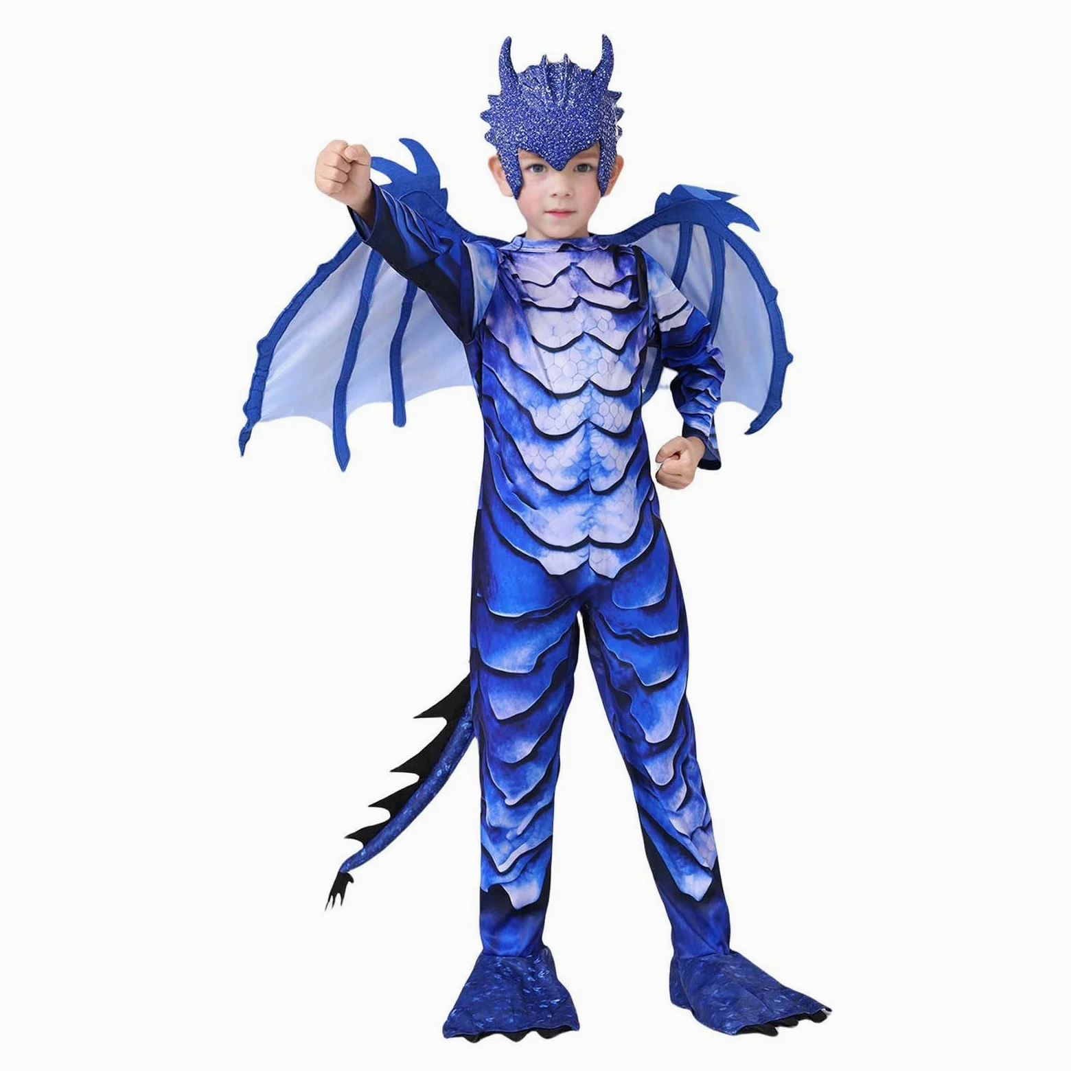 Generisch Disfraz infantil de verano para Halloween, cosplay, heladas, juego de rol, dinosaurios, ropa de fiesta