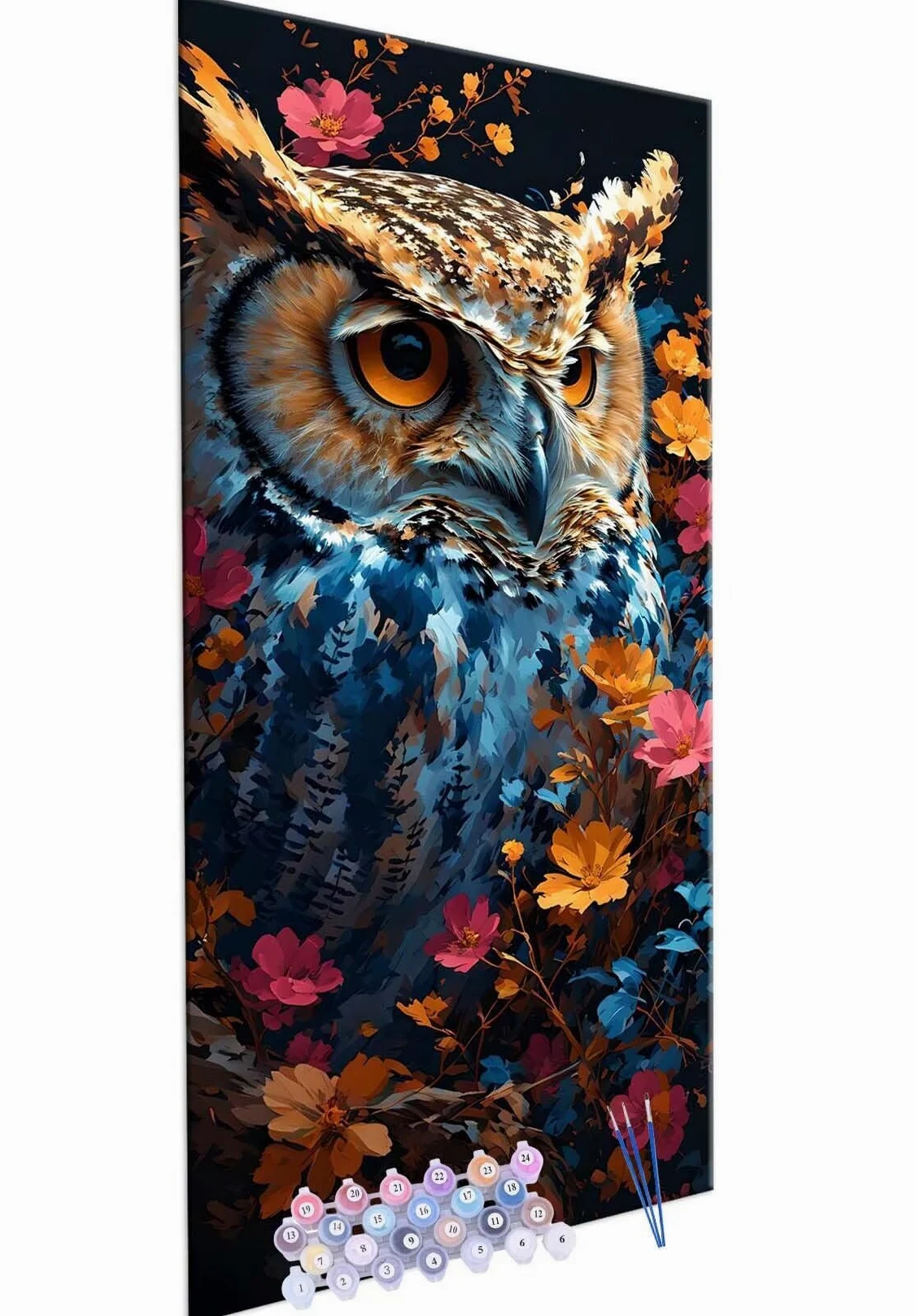 Glslmznq Pintura por Números para Adultos, 90x180cm Acrílica Pintura por Números para Niños Adultos Principiantes Pintura con 3 Pinceles Acuarela Búho Paint by Number Niños Decoración del hogar R753