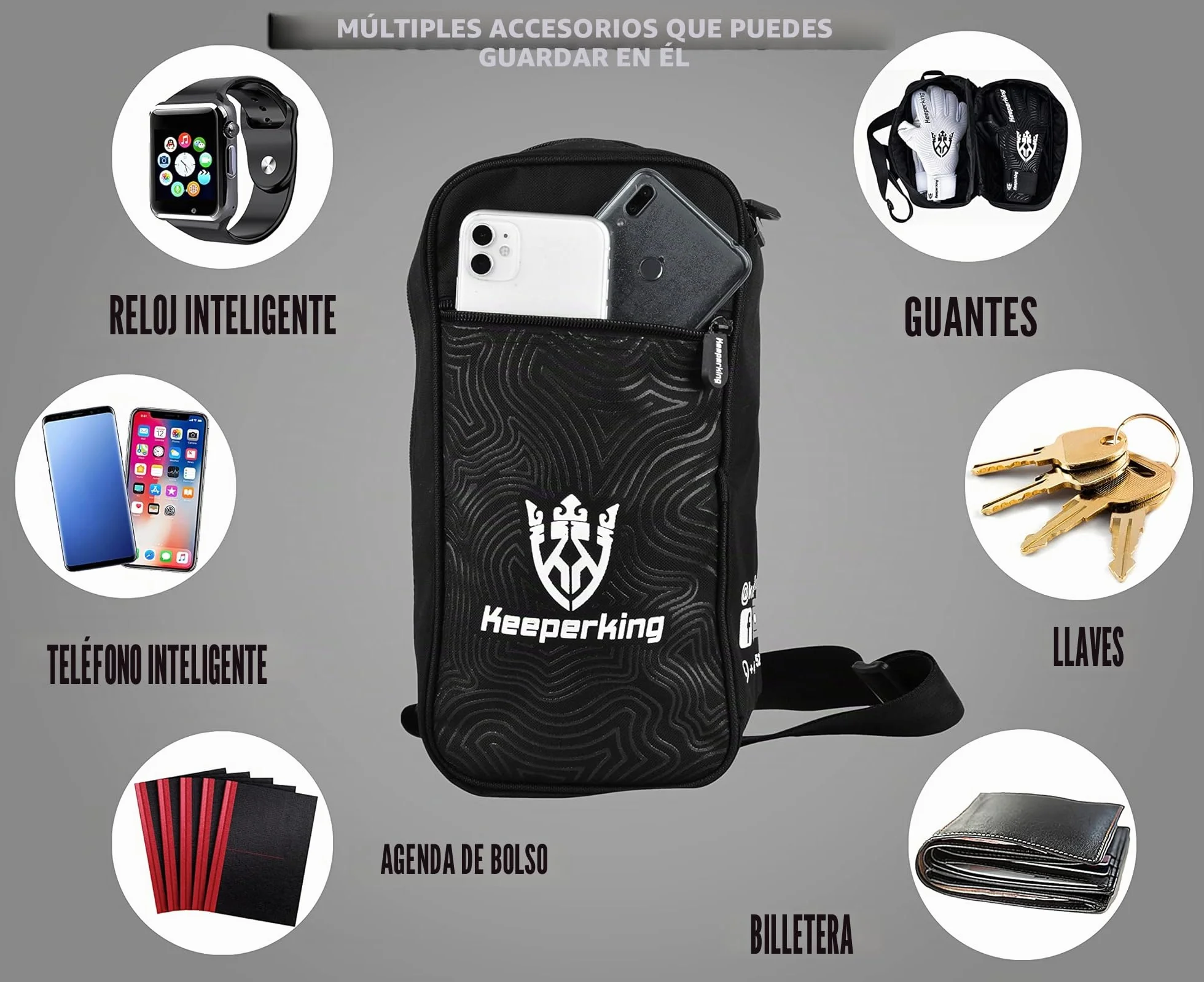 Keeperking Bolsa para Portero Negro