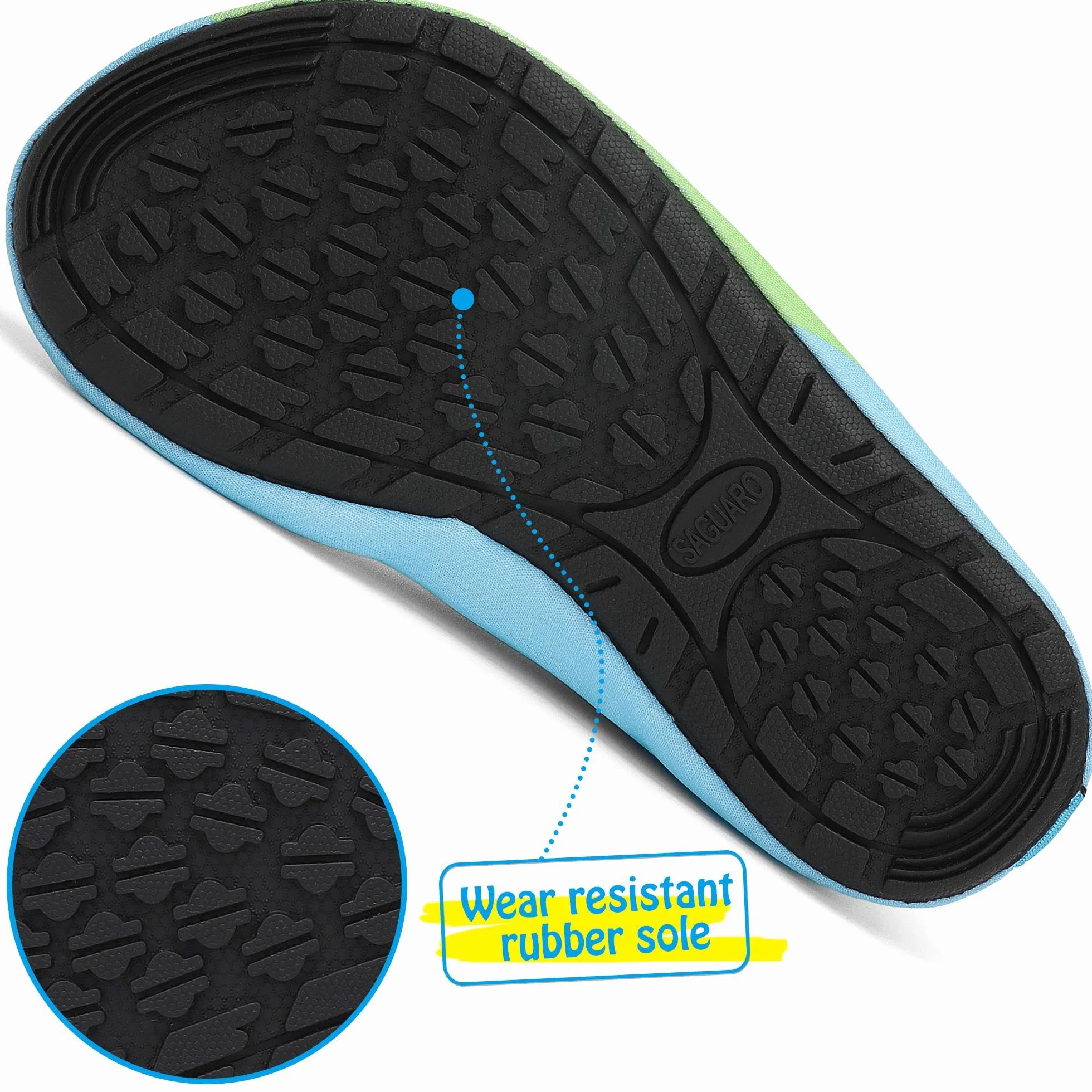 SAGUARO Escarpines Antideslizante Zapatos de Agua Niño Niña Respirable Playa Piscina 18-37 EU