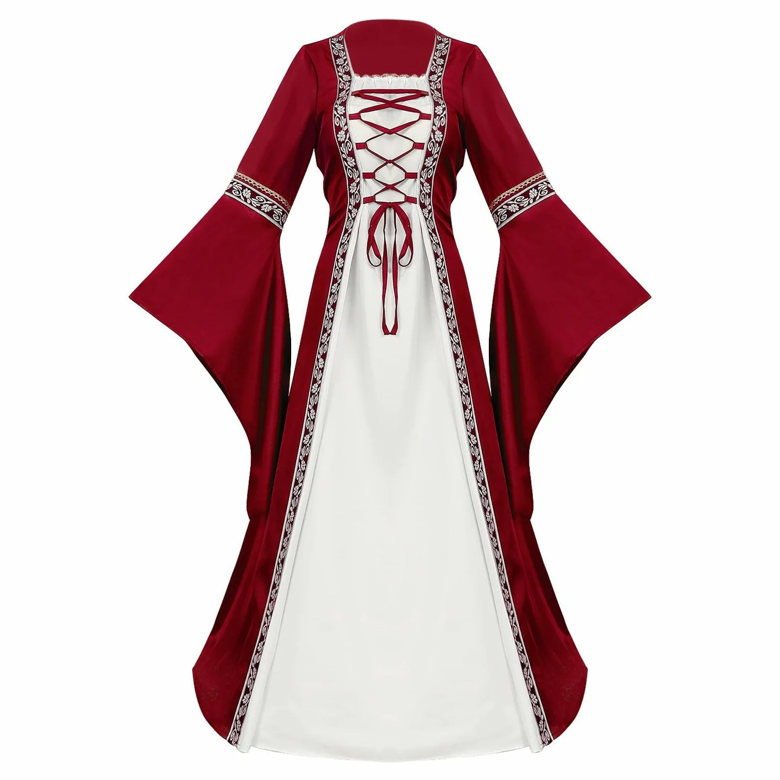 Disfraz Mujer Disfraz Vikinga Ropa Medieval Mujer Xxxxxl Campesina Medieval Cosplay Costume Women Vikingo Trajes Medievales Vestidos Medievales Verde Vestido Halloween Traje Rojo Vikinga Vestido
