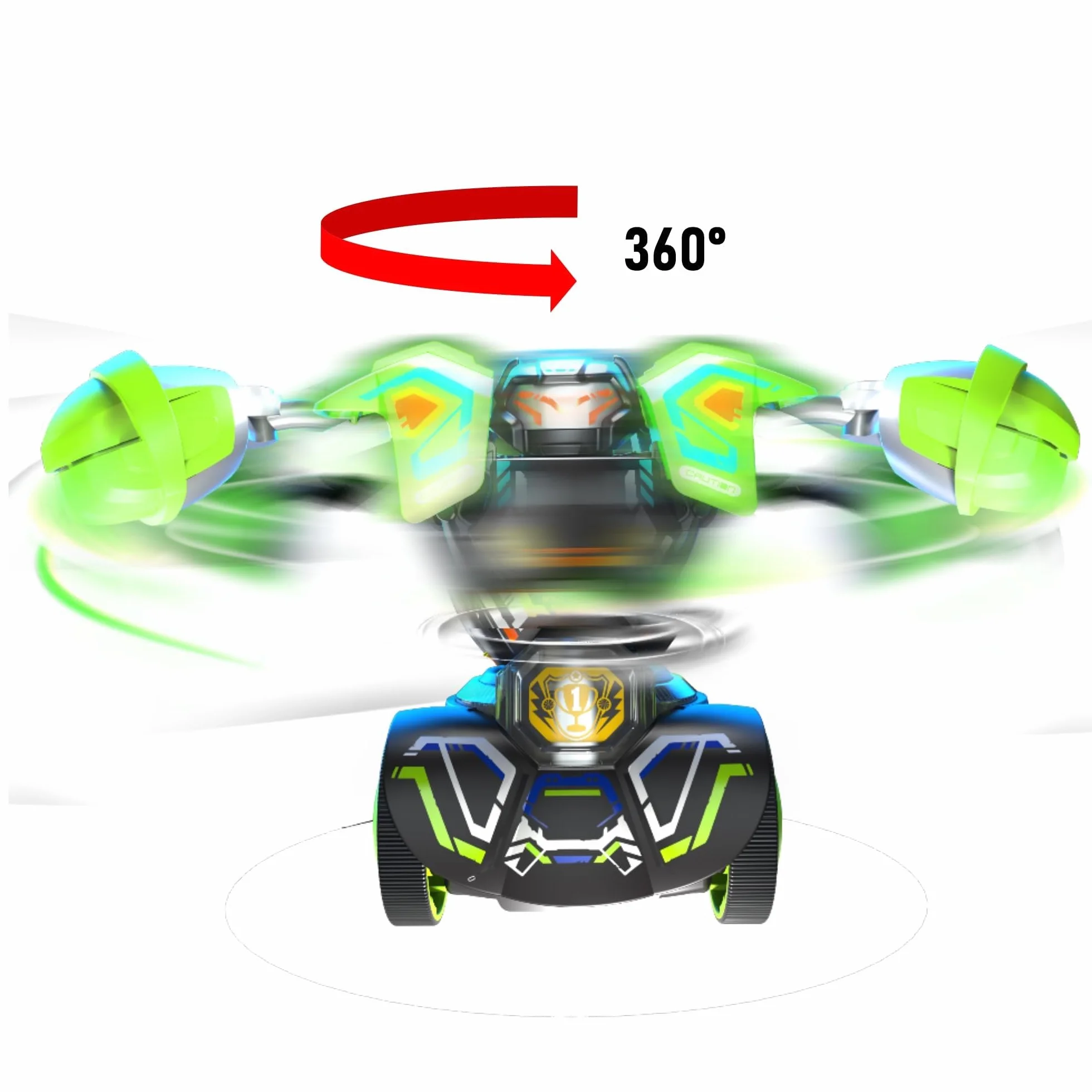 SILVERLIT - Robot Kombat Tornado - Figura de Control Remoto - Golpes superpotentes a 360° - Apunta al corazón de tu adversario para ponerle nocautar - hasta 4 Jugadores - a Partir de 5 años - 86884