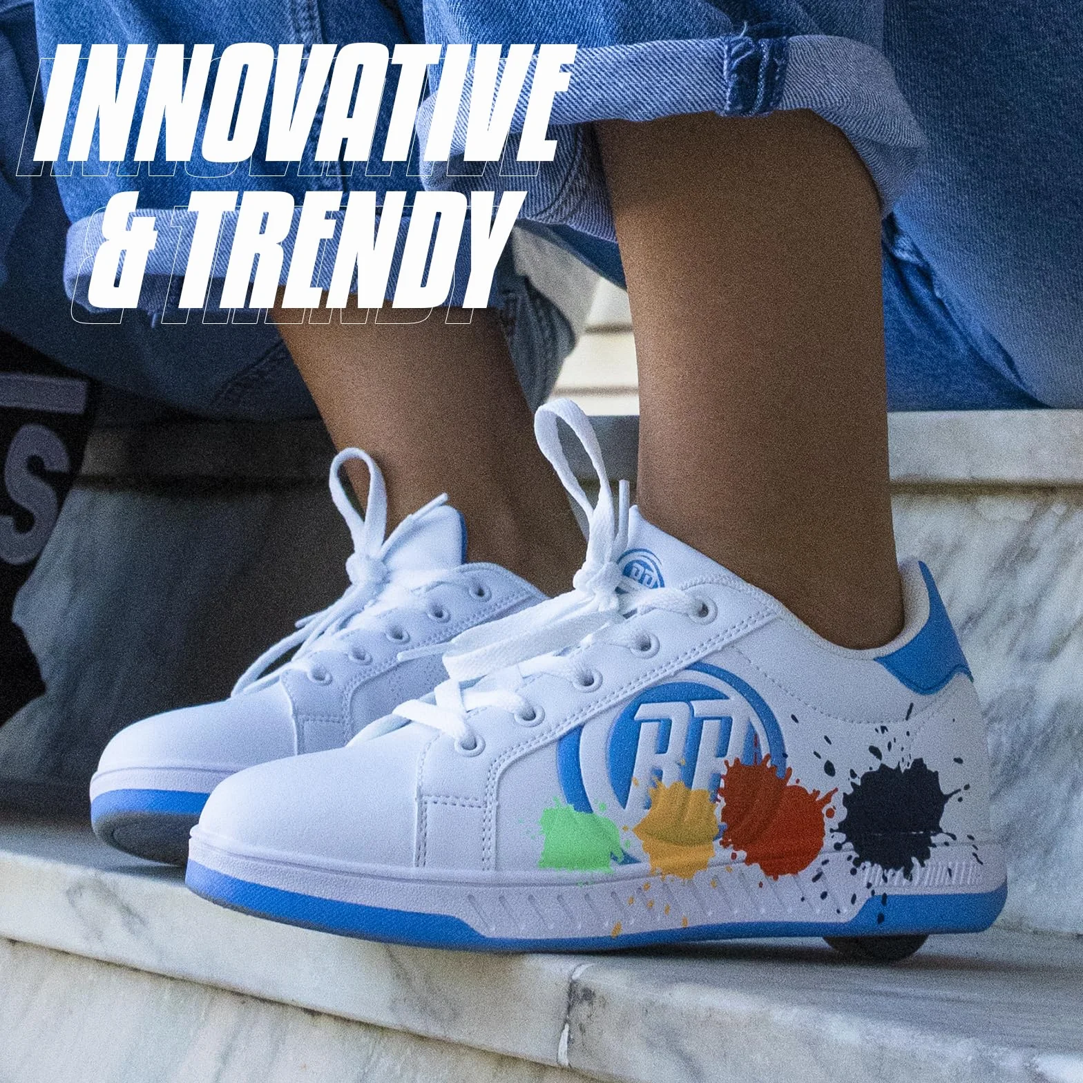 BREEZY ROLLERS Zapatos con Ruedas para Niños | Zapatillas-Patines Infantiles | Sistema de Clic Patentado