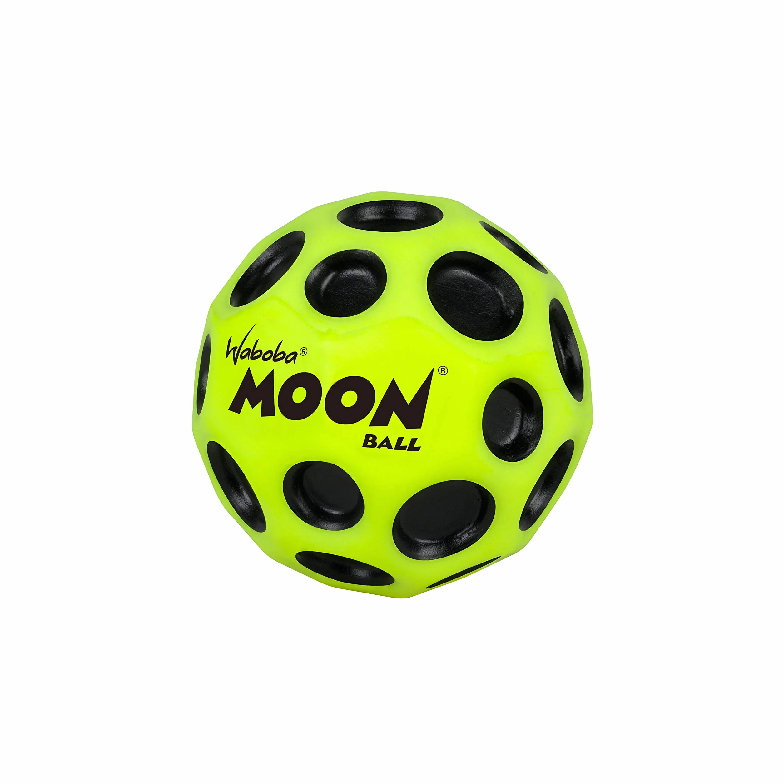 Waboba Moon Ball – Pelota de Goma de Salto más Alta – Diseño Original Patentado – cráter de Pelota Produce un Sonido de Rebote al impactar – Fácil de agarrar – Flummies para niños