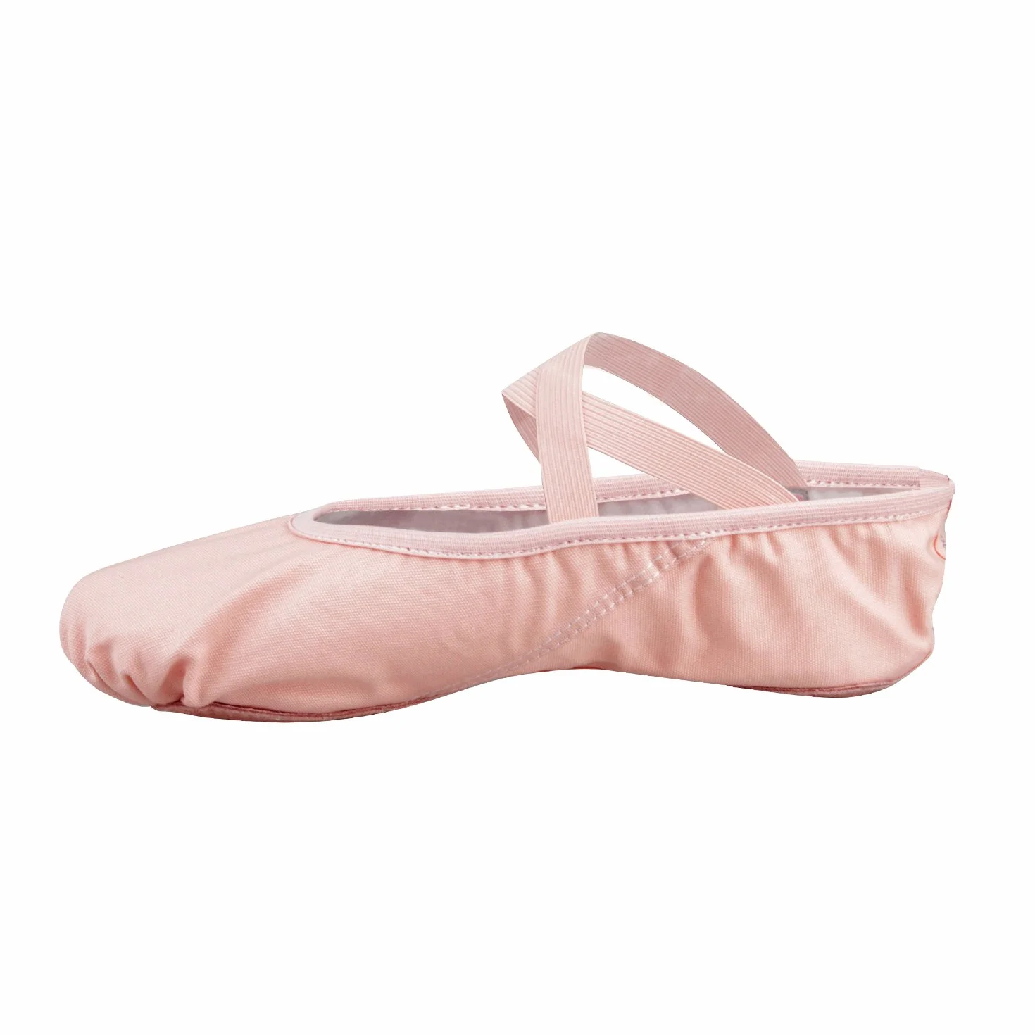 Zapatillas de Ballet Canvas Split Dance Zapatos Negro y Rosa Claro