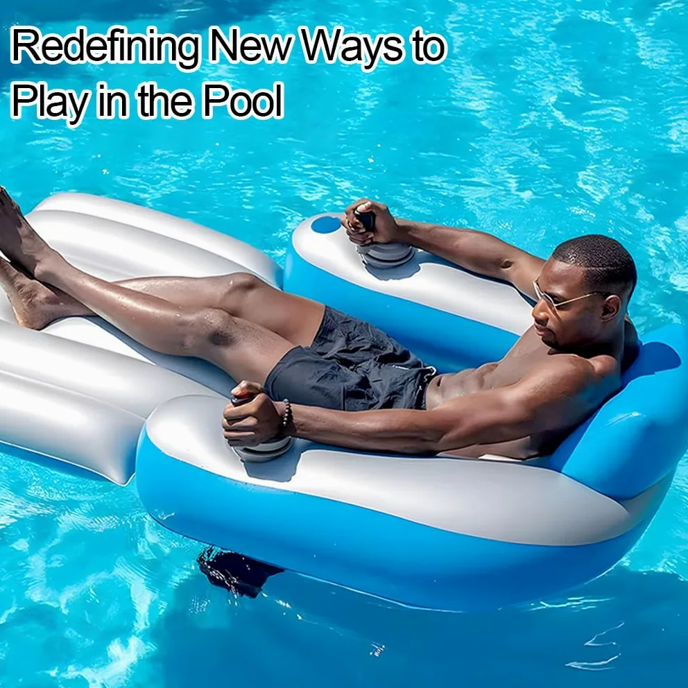 Silla Flotante eléctrica motorizada para Piscina. Tumbona Inflable motorizada para Piscina Que Proporciona una Experiencia de flotación Suave y sin Esfuerzo. Paquetes: