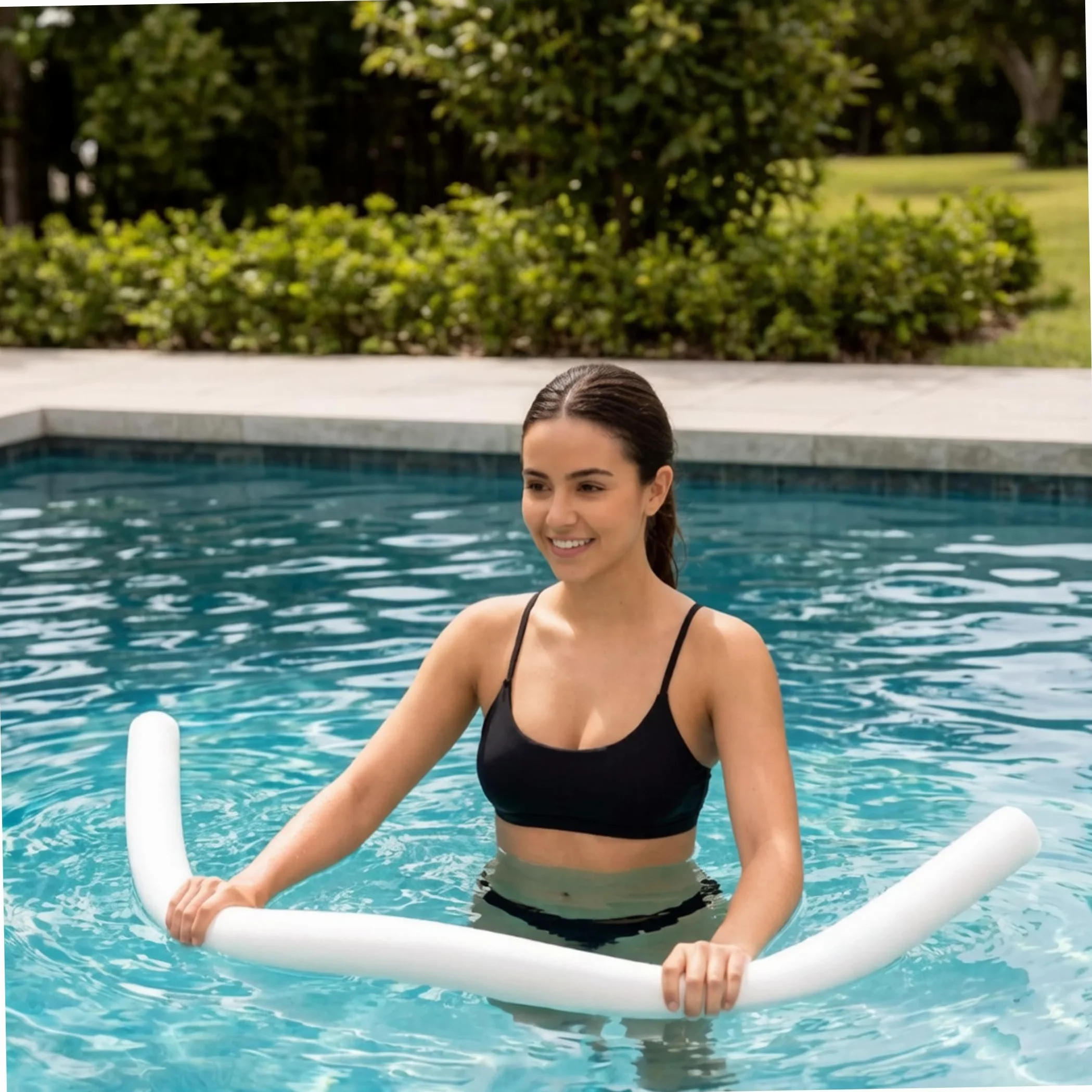 Pool Noodles, Paquete de 3, Espuma Hueca para Nadar, Color Blanco | Espuma suave y flexible, adecuada para todas las edades, ideal para practicar natación en piscina.