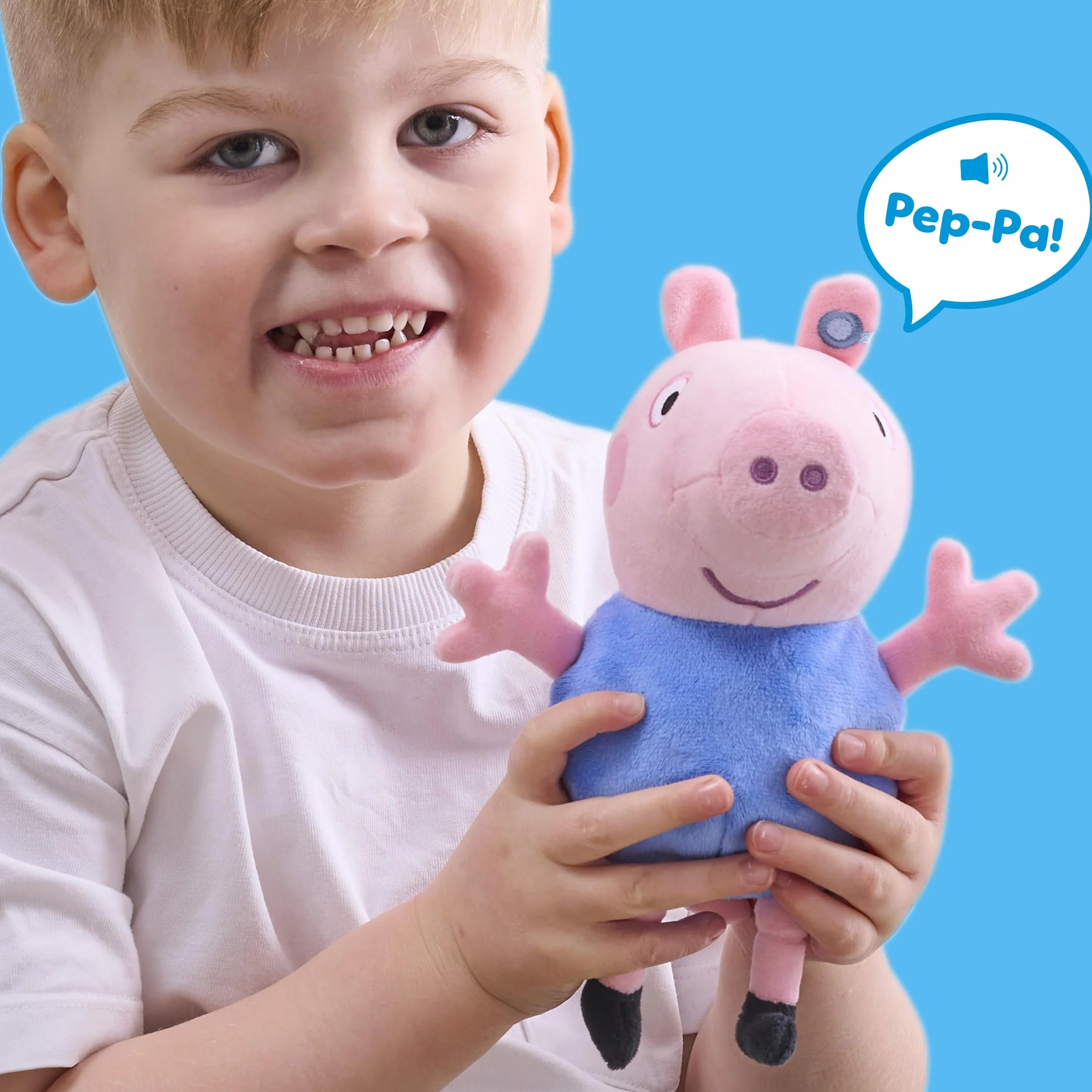 Peppa Pig Talking George, juguete de peluche con efectos de voz y sonido, juguete suave para preescolar