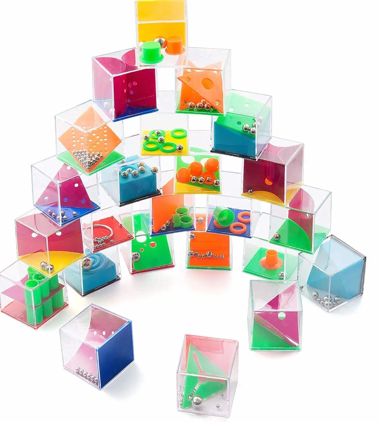 Comius Sharp 24 Pcs Mini Rompecabezas y Puzzles, Juegos de Habilidad con Niveles Diferentes, Set de 3D Laberintos para Regalos de Fiesta Cumpleaños