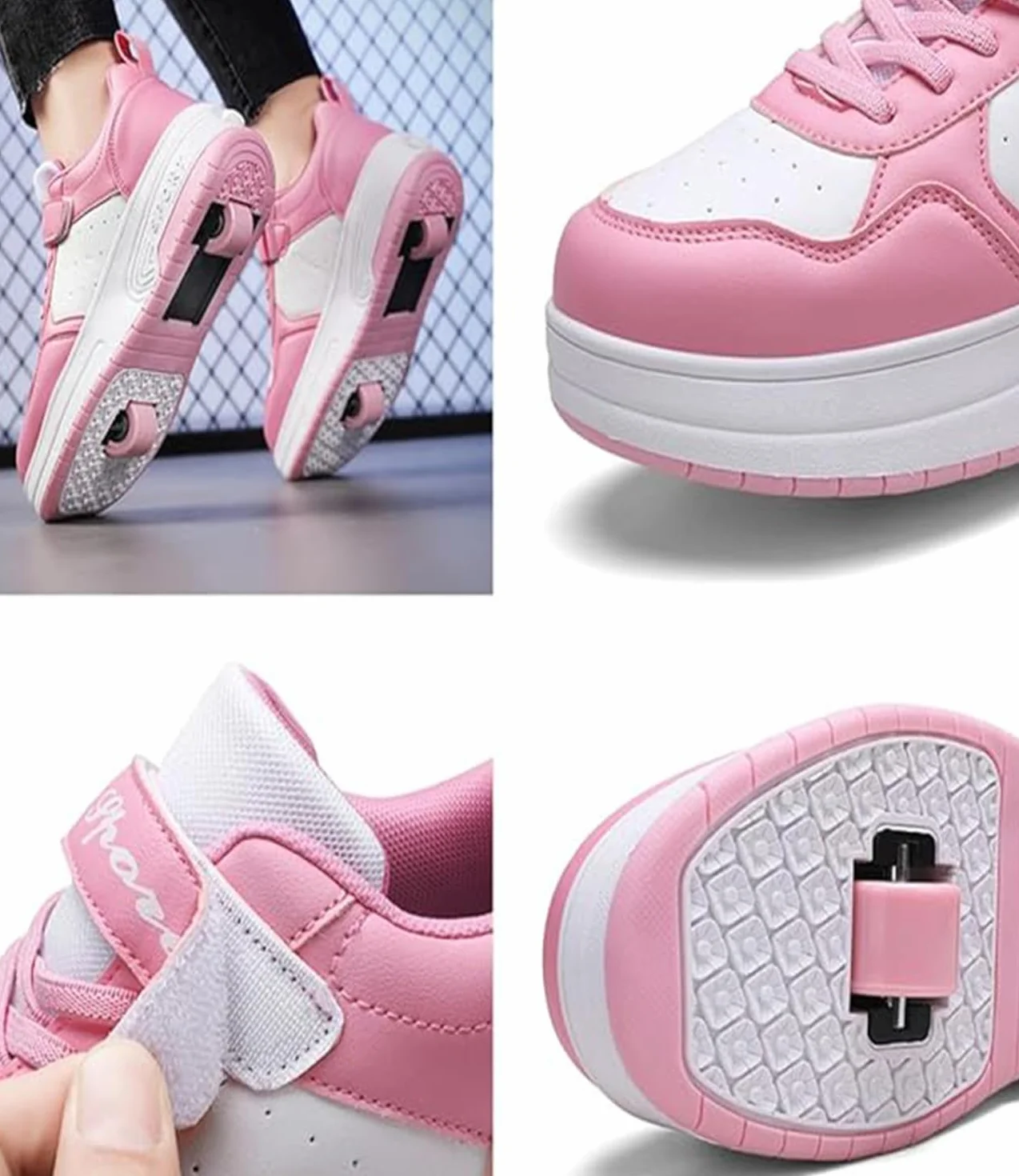 ENEN Zapatos con Ruedas Zapatillas Patinaje para Niños Exterior Multifuncionales 2 Ruedas