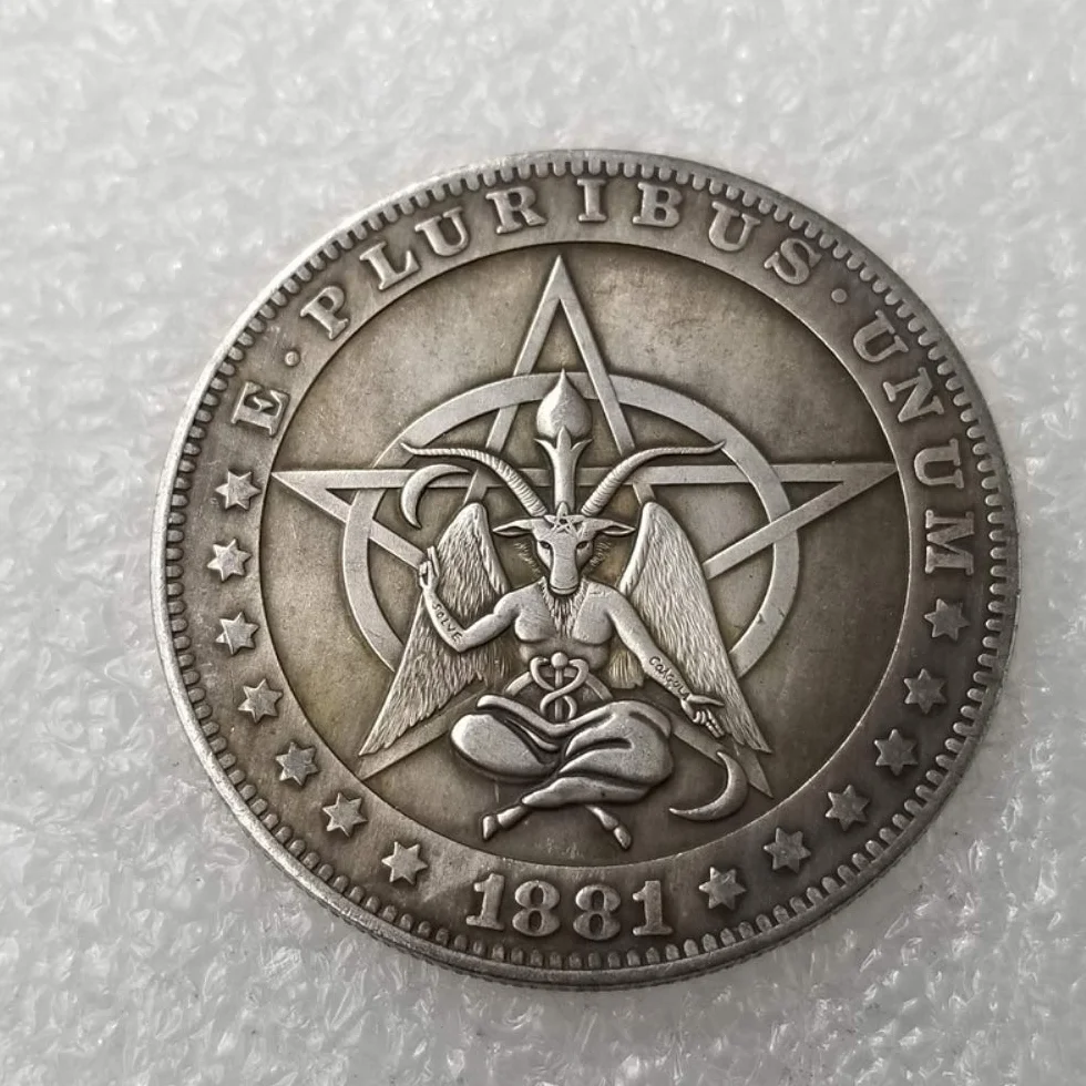 DDTing Las mejores piezas de la serie Morgan de los dólares estadounidenses, moneda modificada de 1881, colección de monedas antiguas, dólares estadounidenses