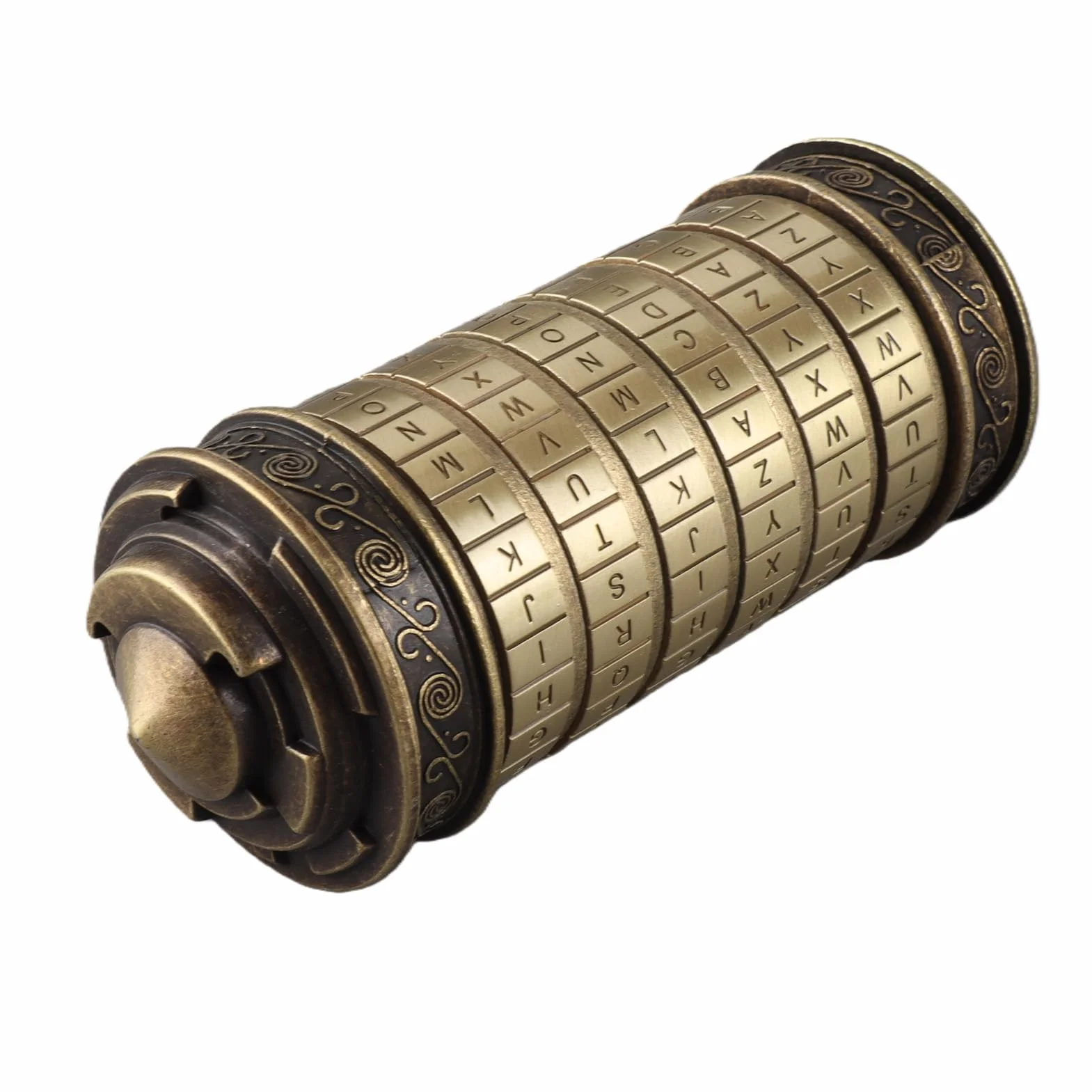 Fdit Cerradura Cryptex Retro Caja de Puzle de 5,1 x 6,3 x 9,1 pulgadas para Notas de Magasin, Poemos, Joya, llaves, otros objetos de valor