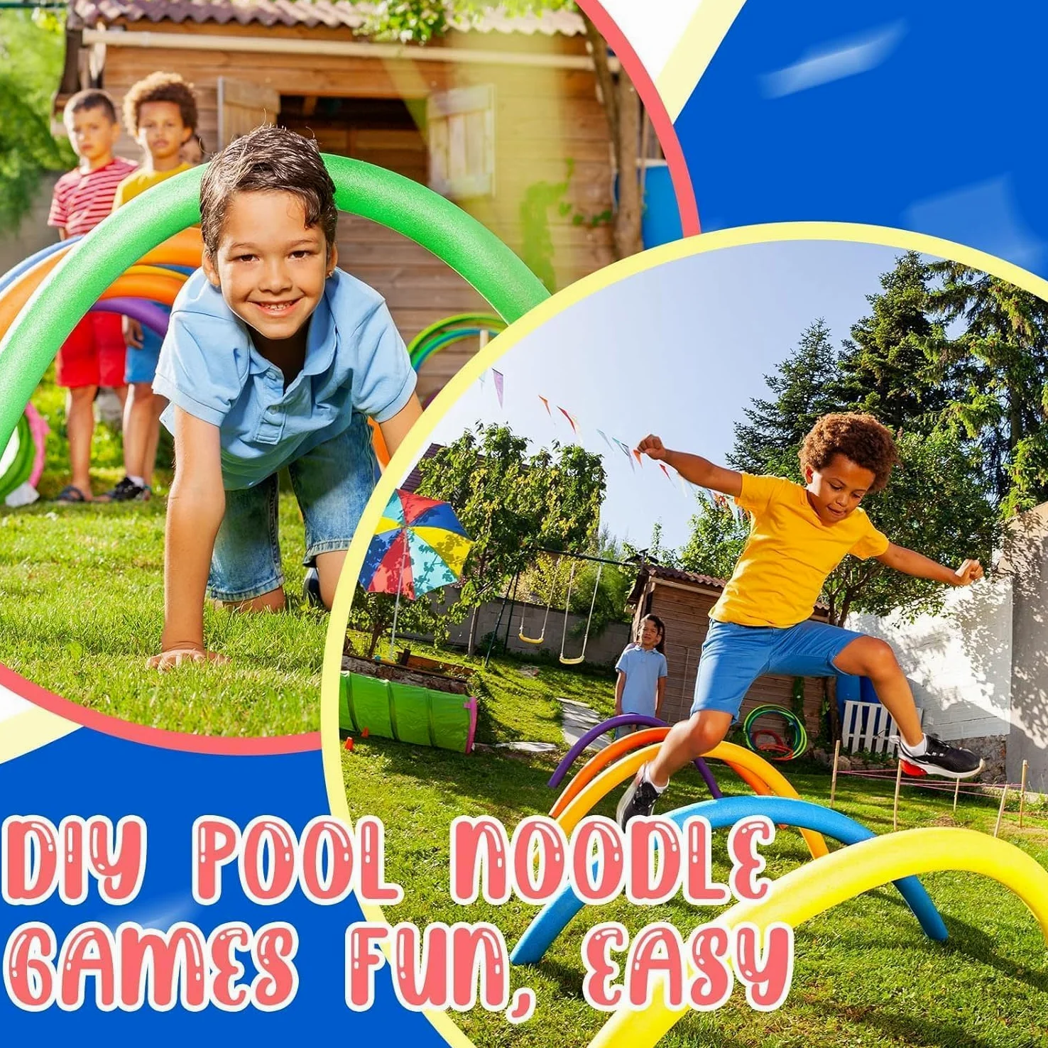 Juego de 2 fideos para piscina, ayuda para natación, aeróbicos acuáticos, fideos de ejercicio, ayuda de flotación vertical, varillas de espuma flexibles, suaves y duraderas, soporte para niños y