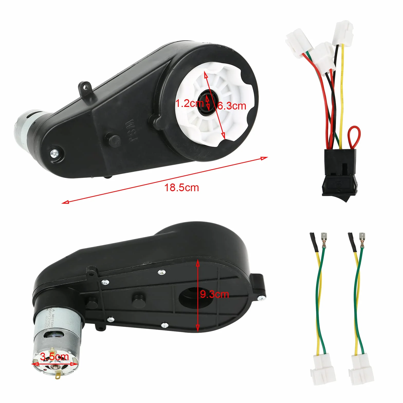 Motor eléctrico 12 V 40000 rpm RS550 × 2 para coche de juguete niños