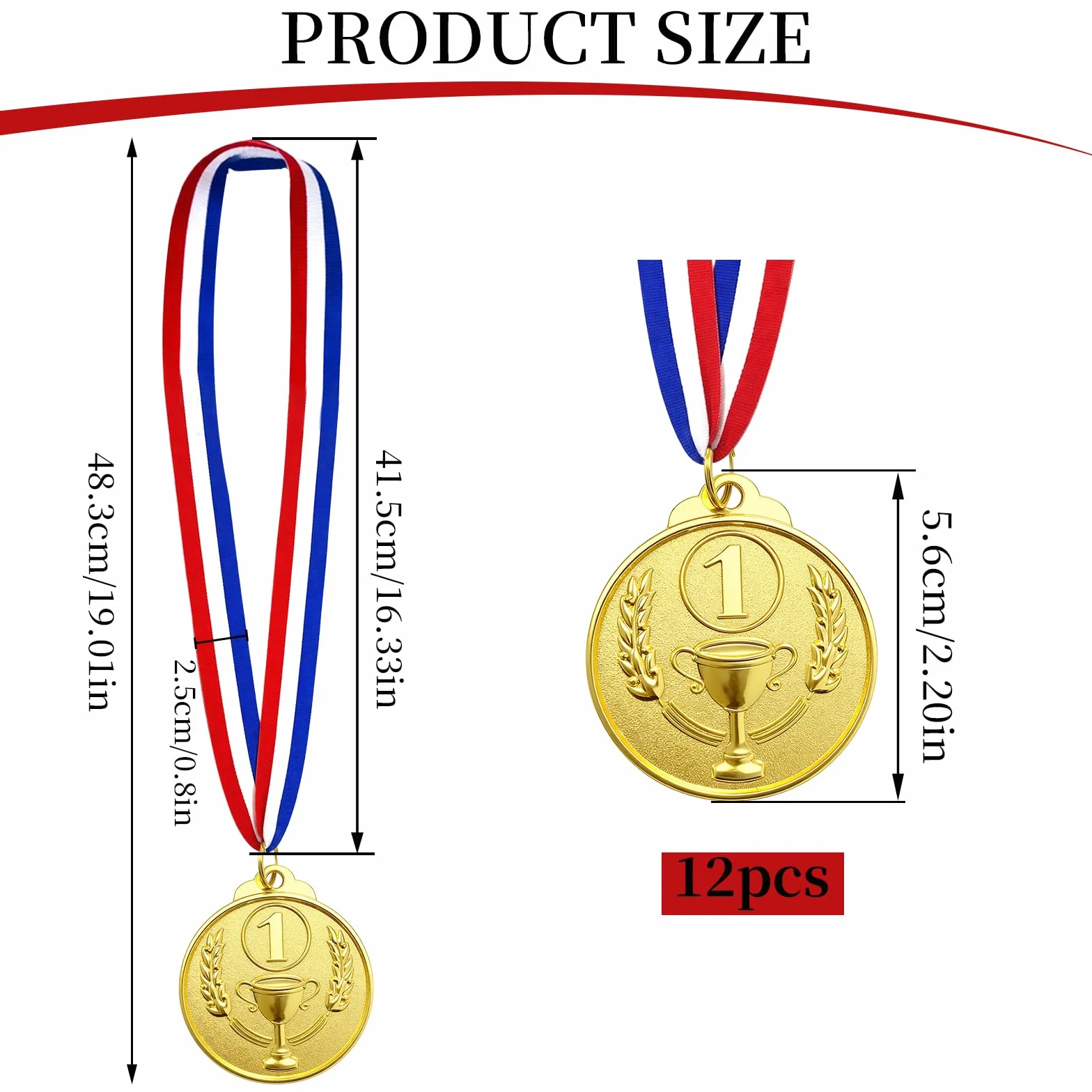 Medallas de Metal 12 Piezas para Eventos Deportivos y Concursos