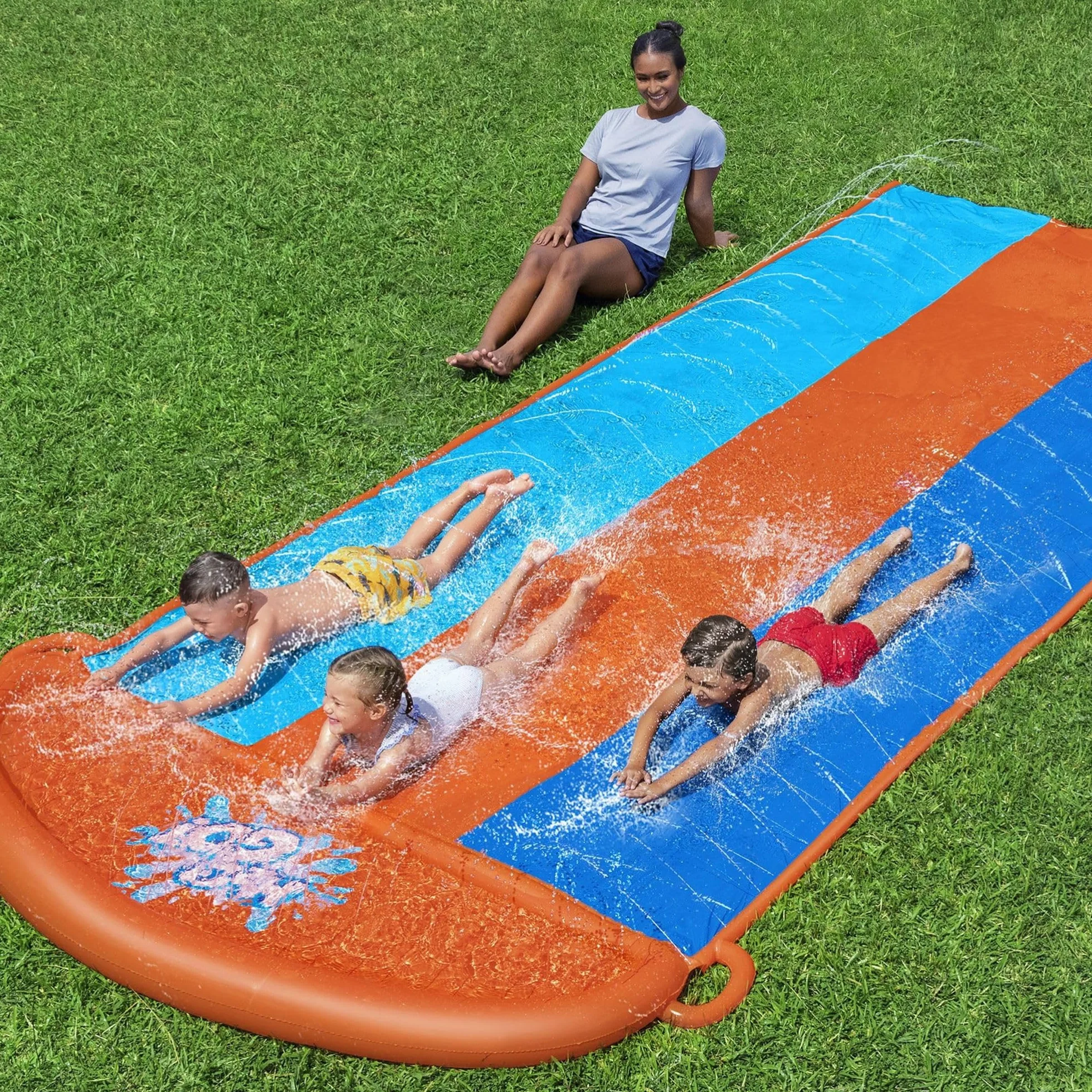 Bestway Wasserrutsche H2OGO Triple tobogán de Agua 488 cm Color, 488 x 207 cm (52329)