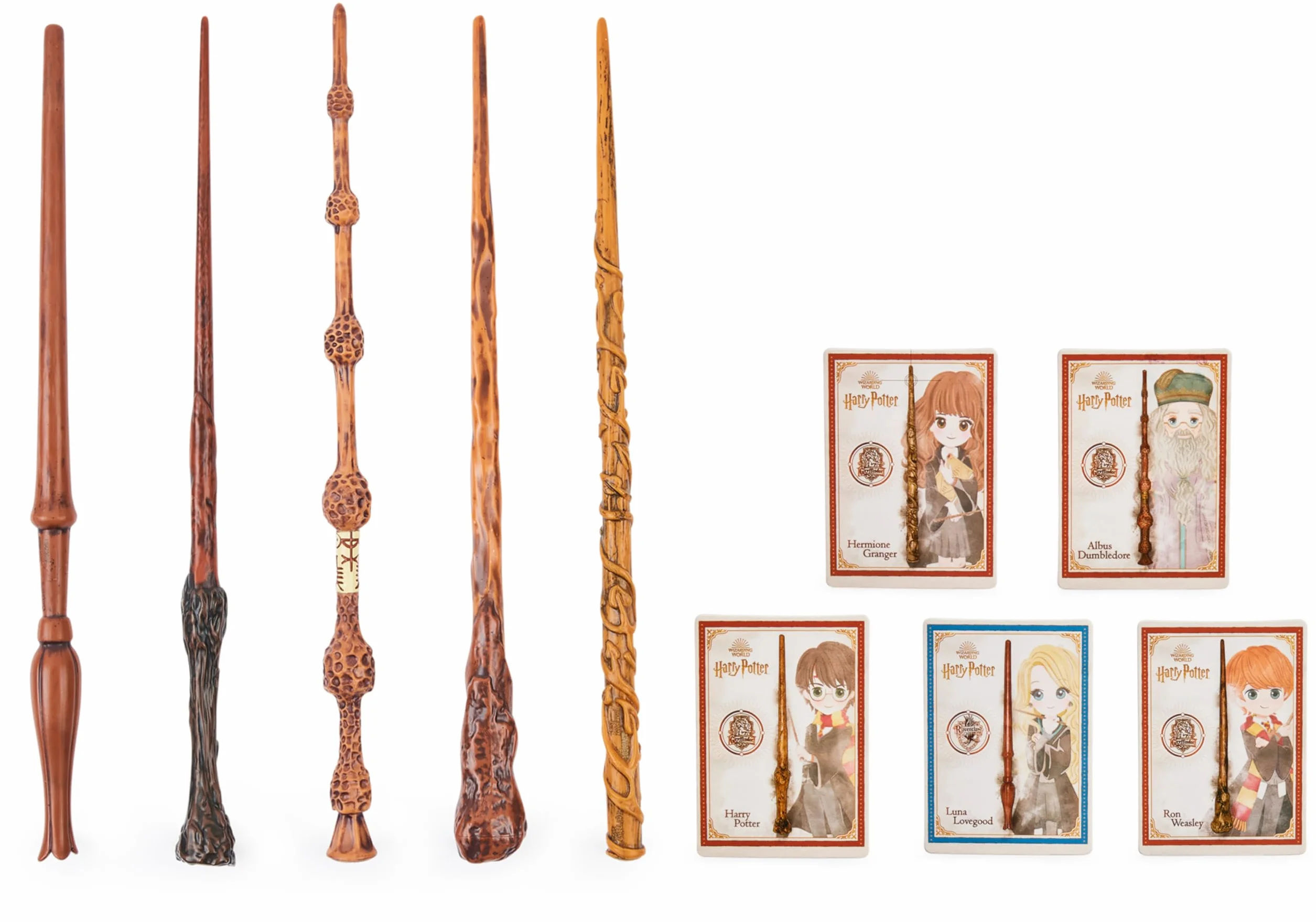 HARRY POTTER WIZARDING WORLD Varita Hermione Granger Deluxe 30 cm con Tarjeta de Hechizo Juguete Niños 6+