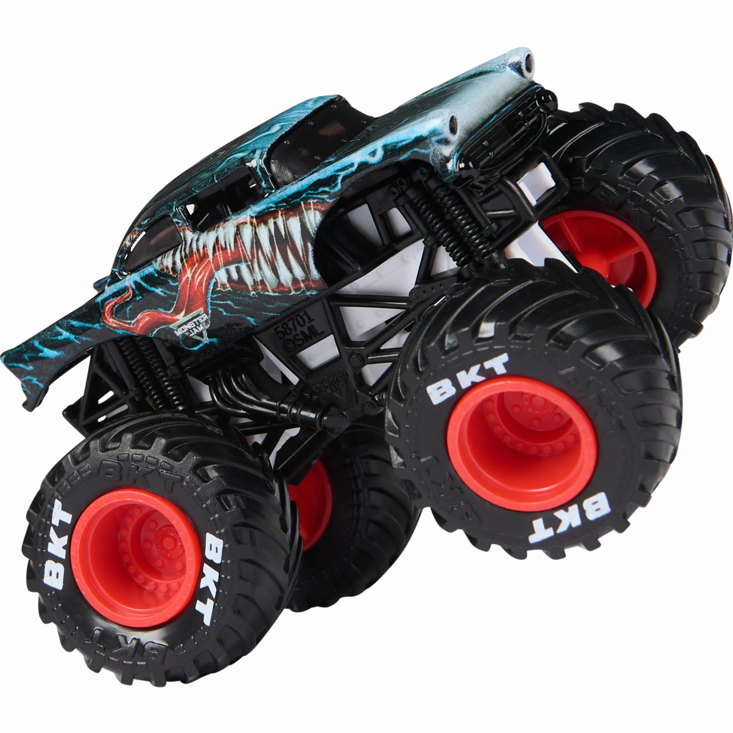 Monster Jam Pack 2 Coches Juguete Monster Truck Marvel Oficial Escala 1:64 Metálicos Venom Spiderman