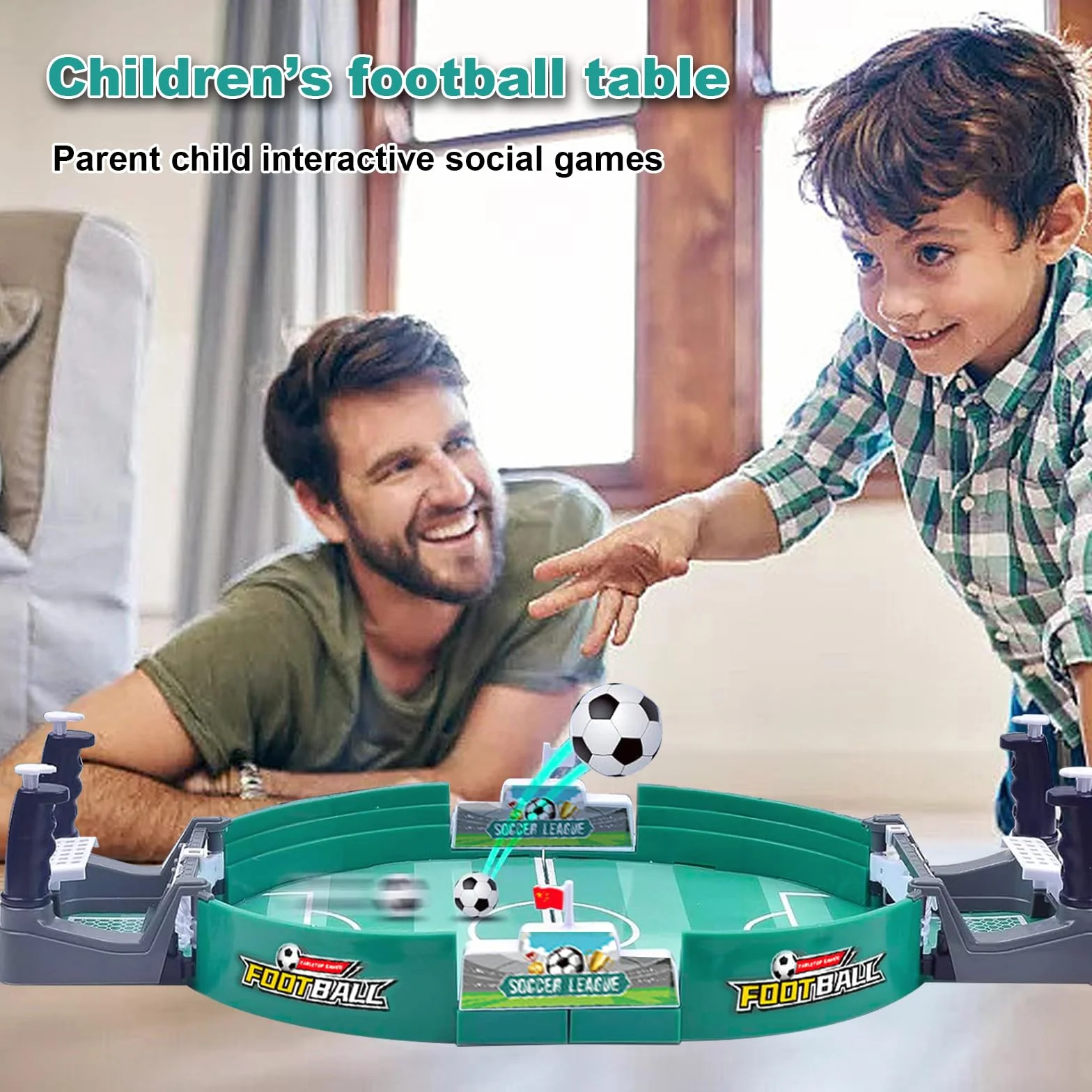 Futbolín de Mesa Familiar Mini | Juego Interactivo para Padres e Hijos | Juguete para Niños 3+ y Adultos | Montaje Fácil | Kit Compacto