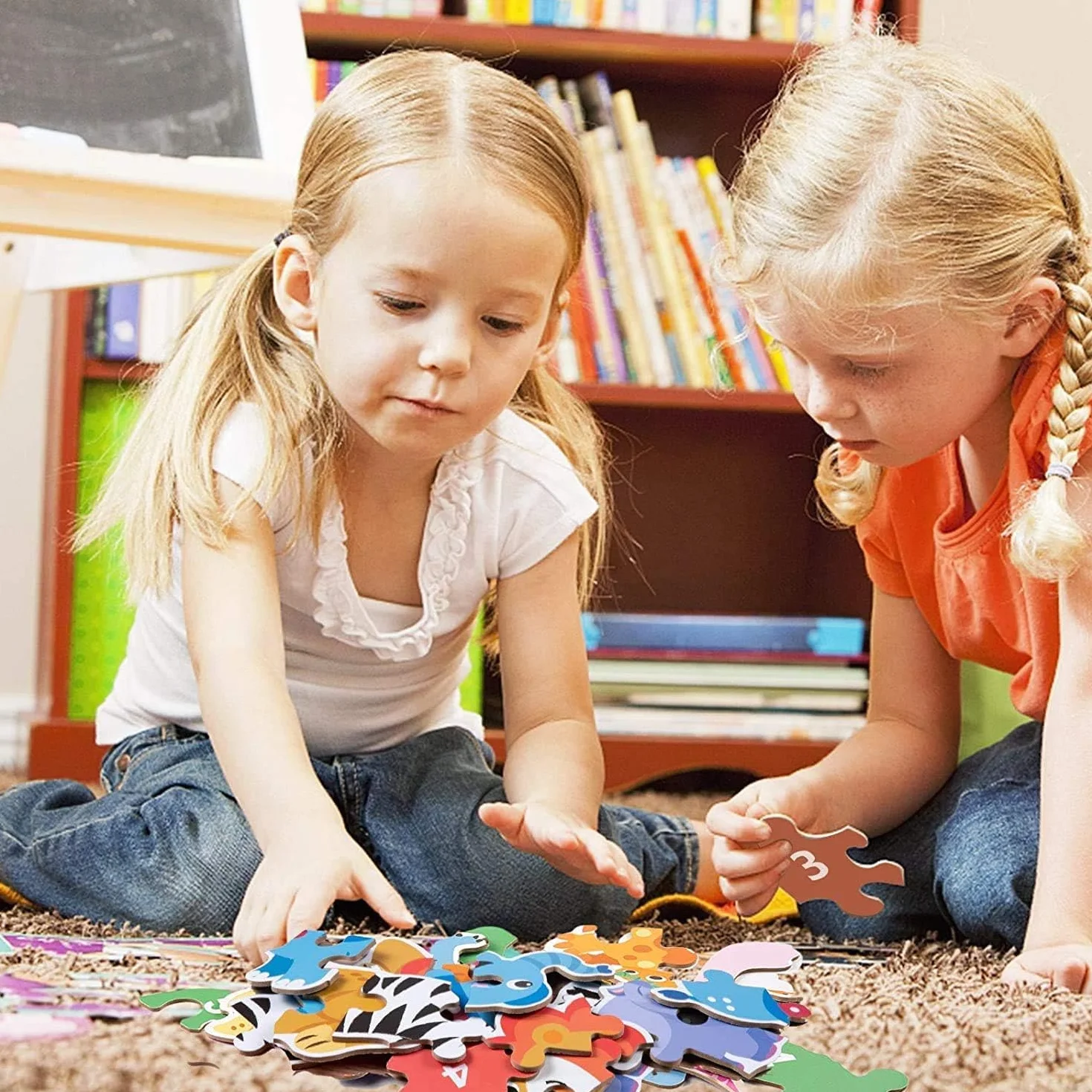 6 Pack Rompecabezas Puzzle Juguetes Bebes para Niños de 1 2 3 4 5 Años, Puzzle, Regalos 3D Patrón Puzles, Montessori Educativos, con Caja de Rompecabezas de Metal - Animal