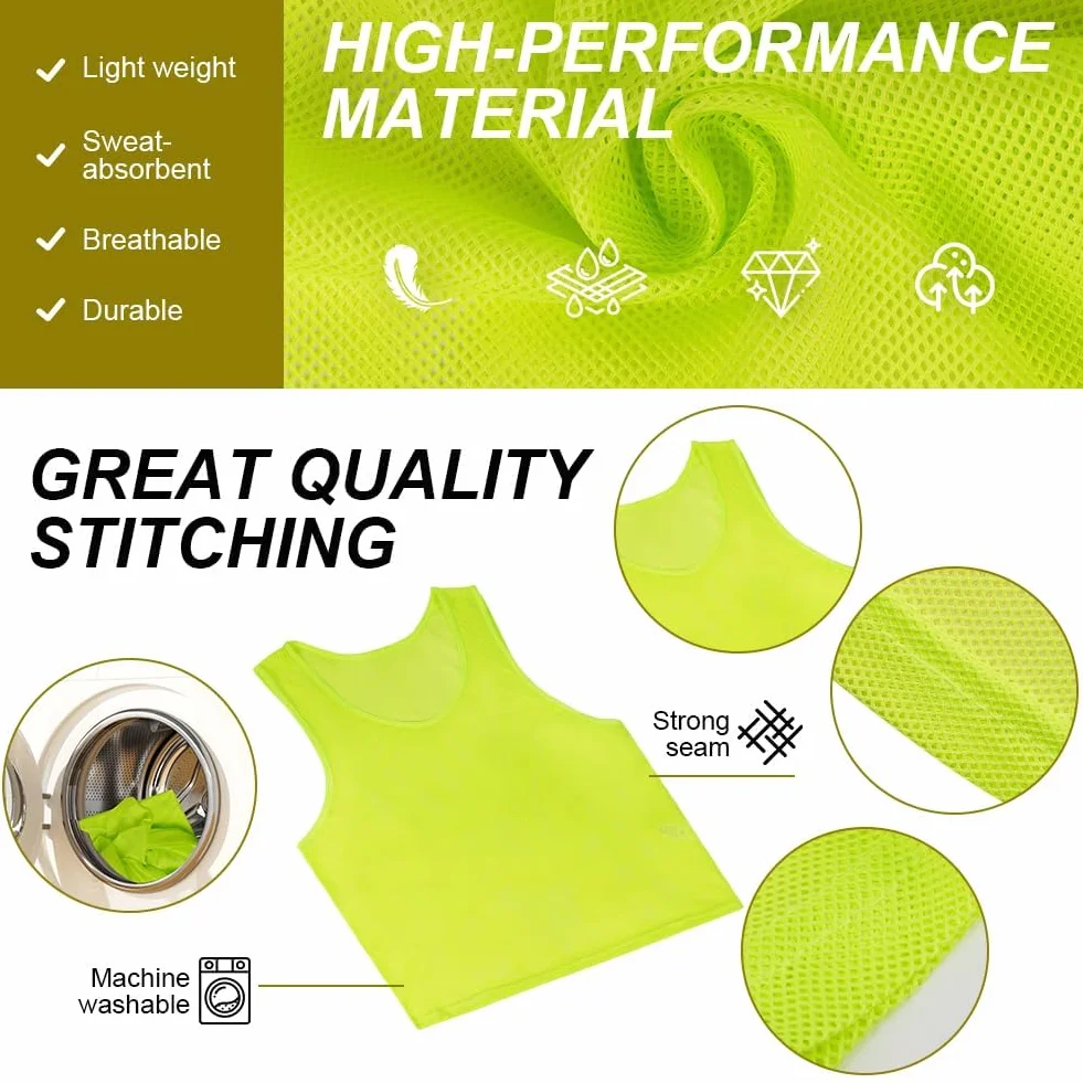 AUYAO Petos Futbol 6Pcs Chaleco Entrenamiento Malla Transpirable Deportivo