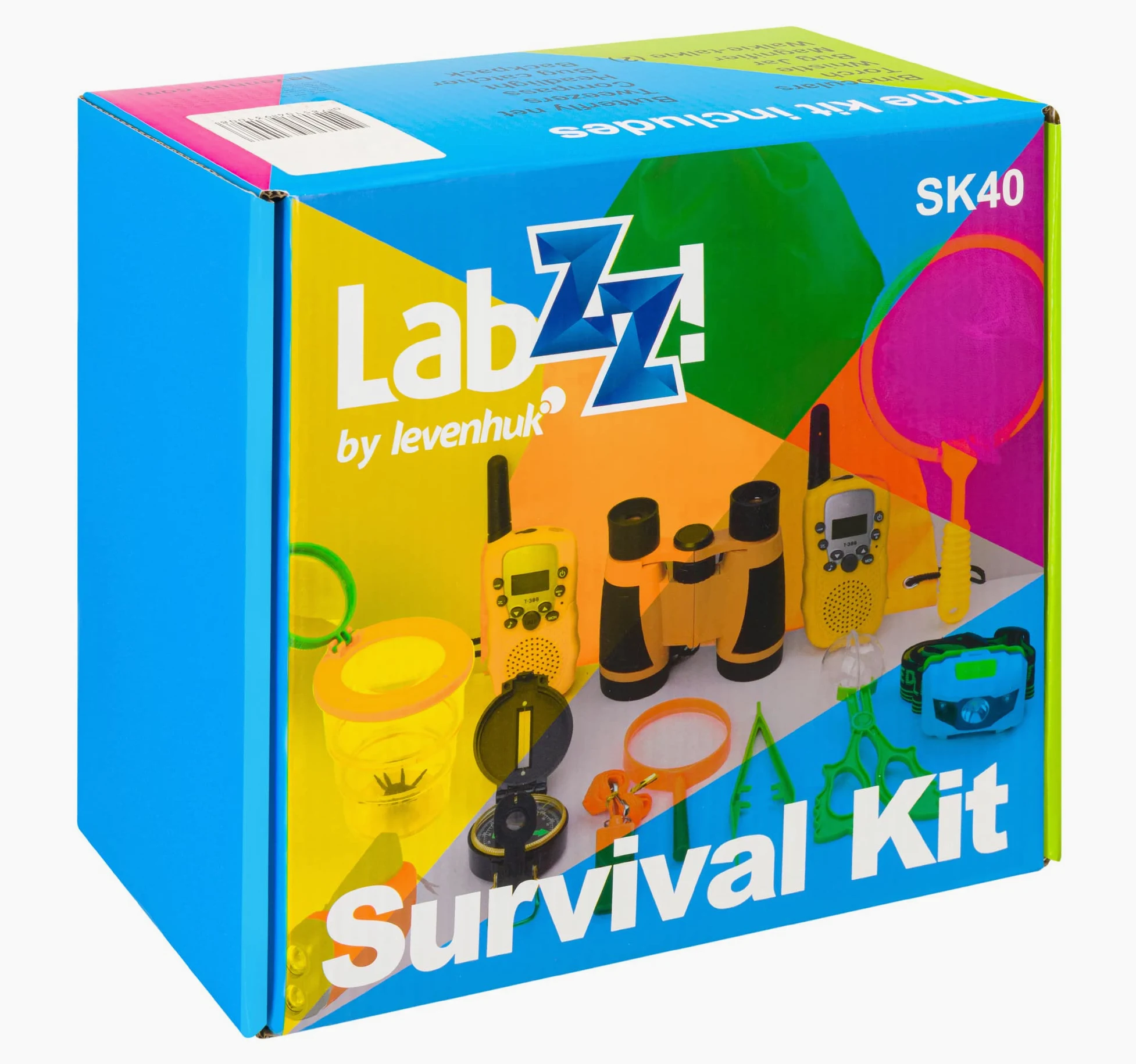 Kit de Supervivencia Amplio Levenhuk LabZZ SK40 para Niños, con 20 Accesorios para Desarrollar Las Habilidades de Observación, Exploración y Orientación