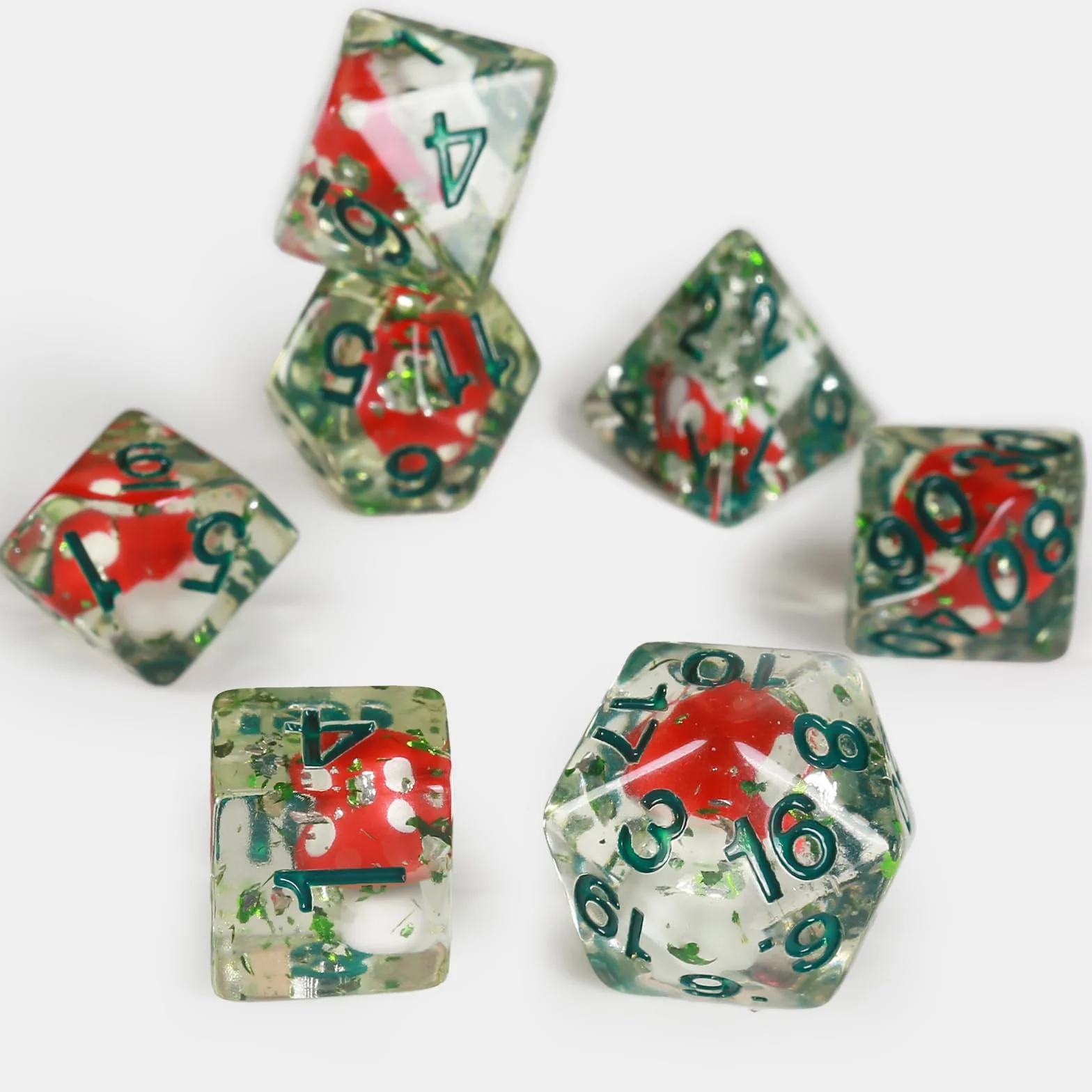 Dados de setas terribles D20, bosque profundo, cubo peligroso, cubo de terror, Dungeons & Dragons, juego de mesa, dados W20 Mushroom Dice