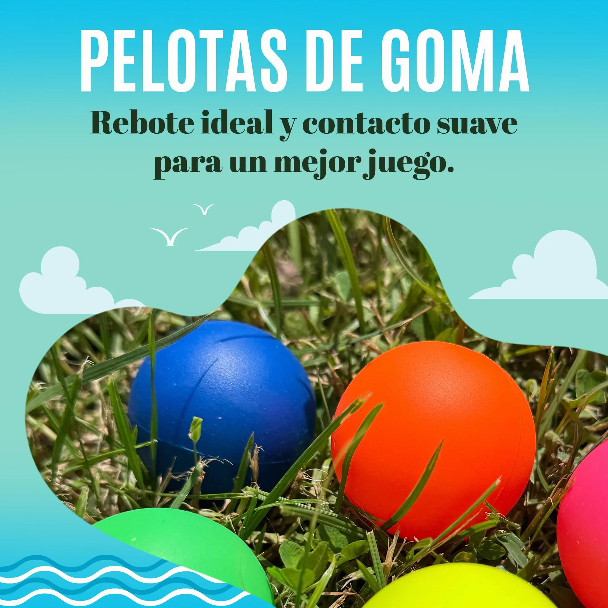 Genérico 10 Pelotas de Repuesto para Palas Playa | Resistentes, Ligeras y Alta Visibilidad | Accesorios para Raquetas | Juegos Playa y Juguetes Verano