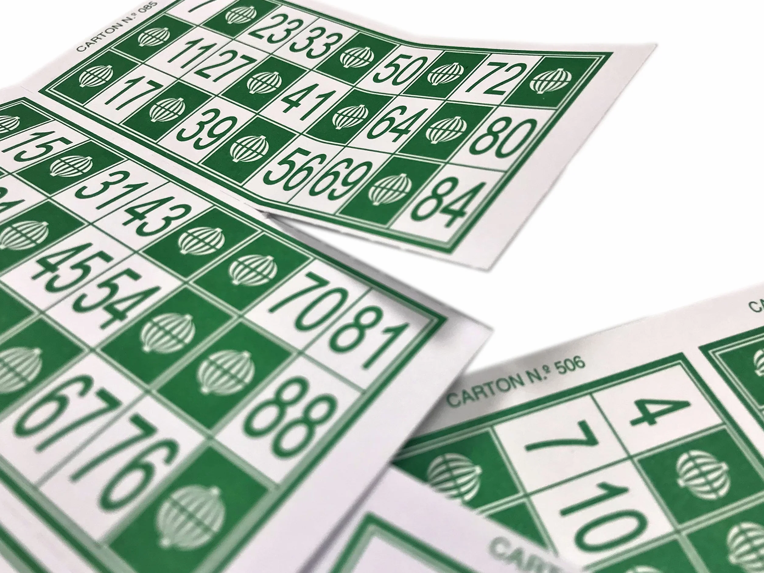 Genérico 600 Cartones para Bingo Tradicional De 90 Bolas (Verde)