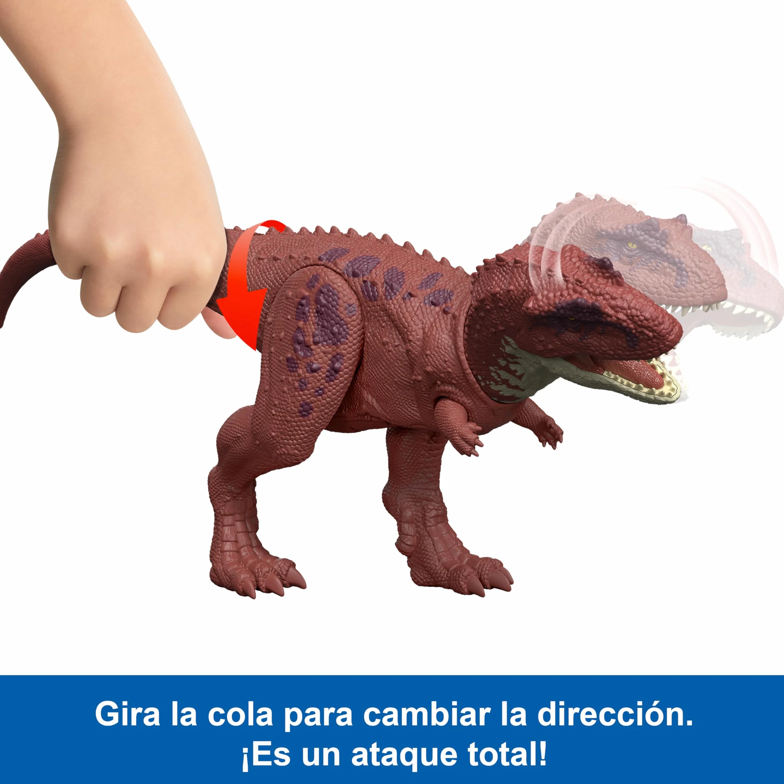 Mattel Jurassic World: El Renacer Aucasaurio Juguete de dinosaurio ataque de mordisco sonido juego digital JGB88
