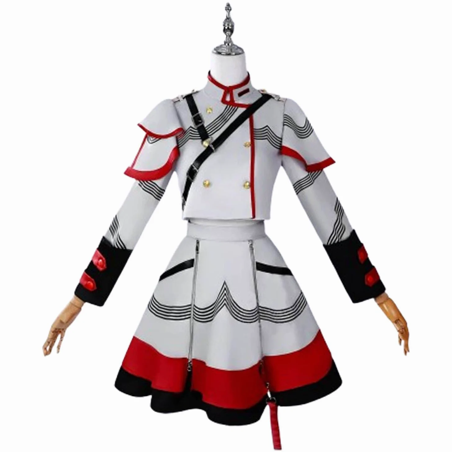 Anime Personaje Kasane Teto Nueva Piel Disfraz de cosplay Juego de role Uniforme Conjunto Completo Halloween Fiesta Carnaval Traje de Vestir con Peluca para Mujeres