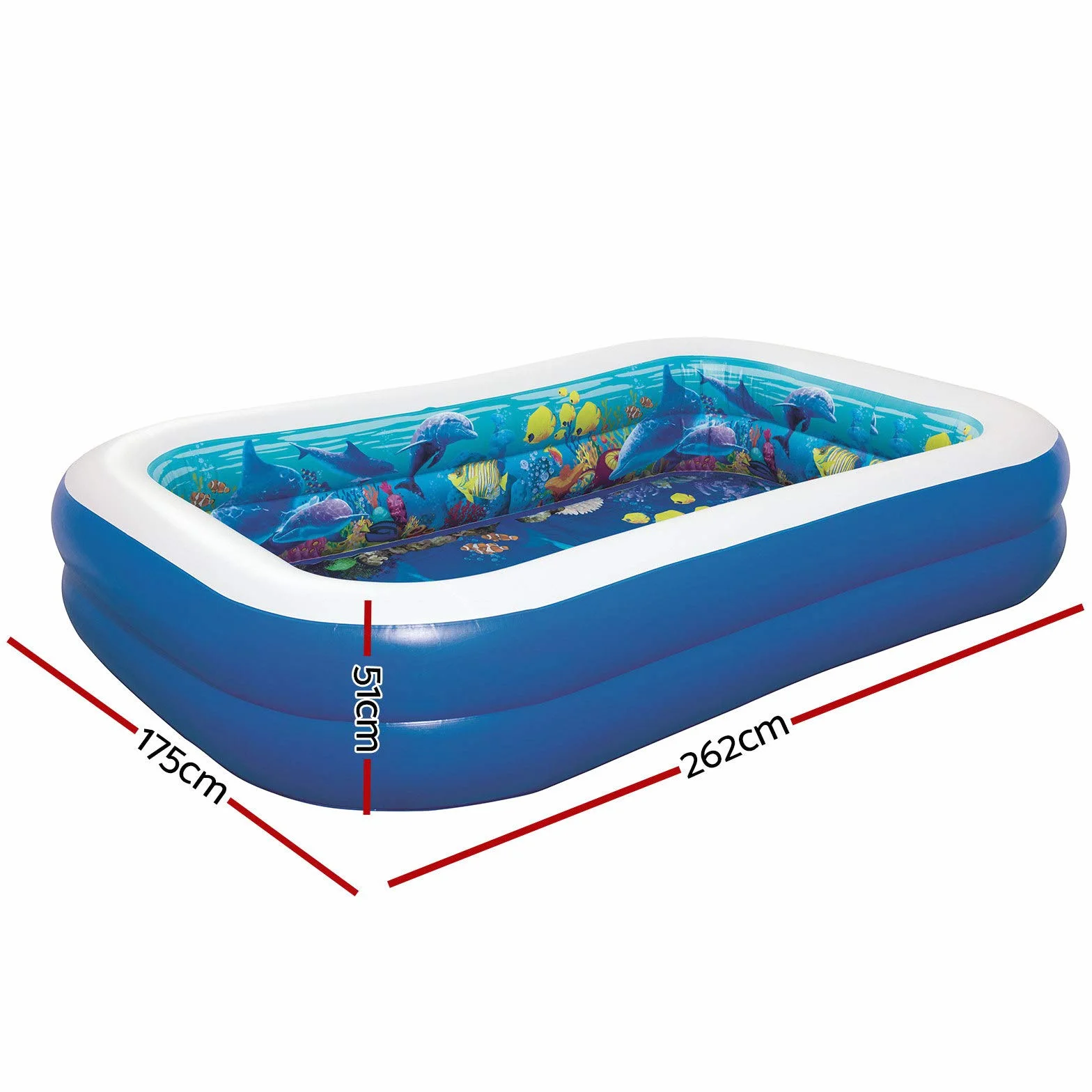 Bestway 54177 - Piscina Hinchable Infantil 2 Gafas 3D y Tesoro Undersea Adventure 262x175x51 cm