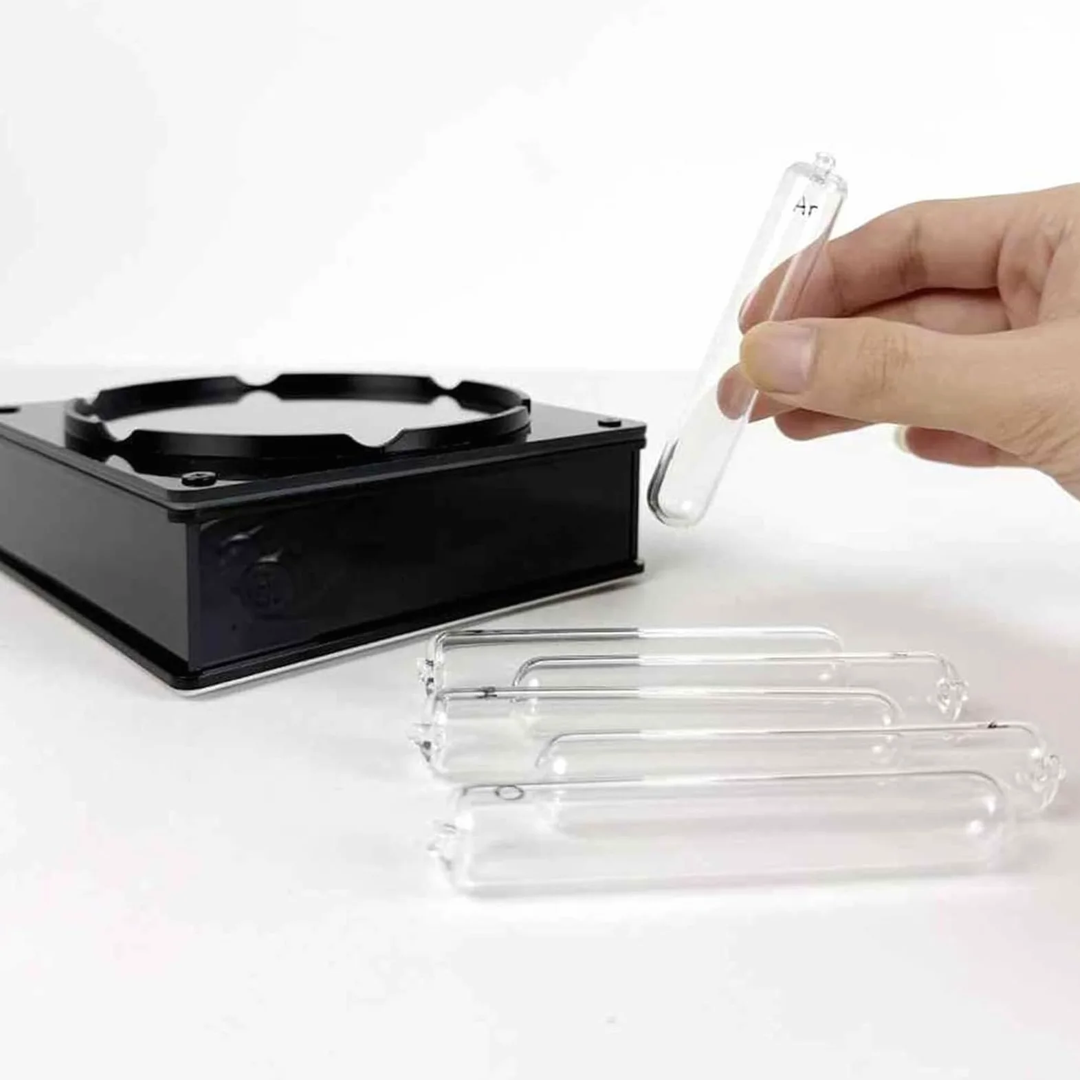 Lámpara con 5 Tubos De Plasma, Dispositivo Luminoso De Vidrio con Tubos De Plasma, Luz De Neón con Gases Raros, para Decoración De Fiestas, Señal De Advertencia para Actividades Al Aire Libre