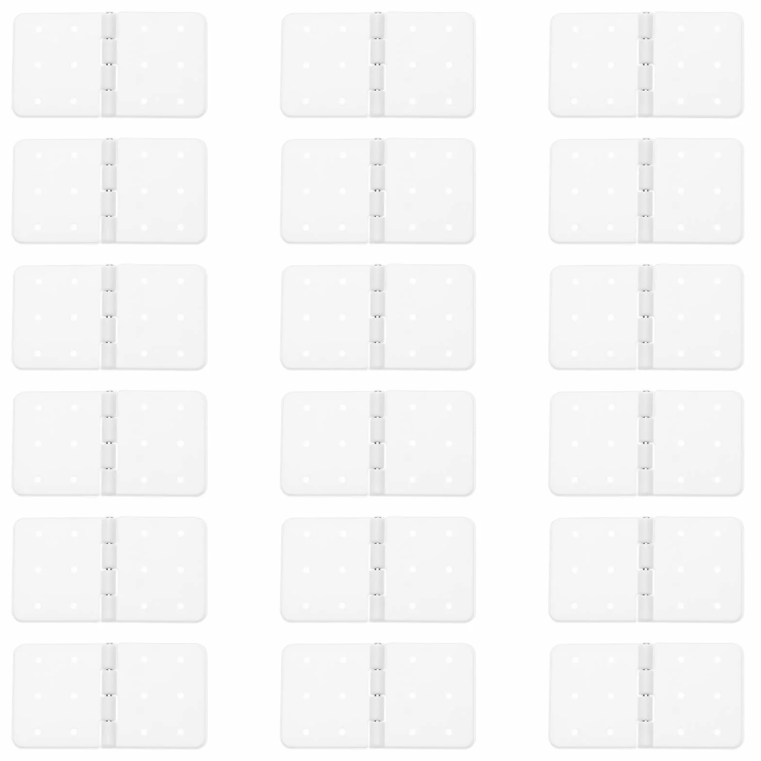 30 bisagras de avión RC de 36 x 20 mm, bisagras rectangulares plegables de plástico para bricolaje, modelos de avión, reemplazos, color blanco