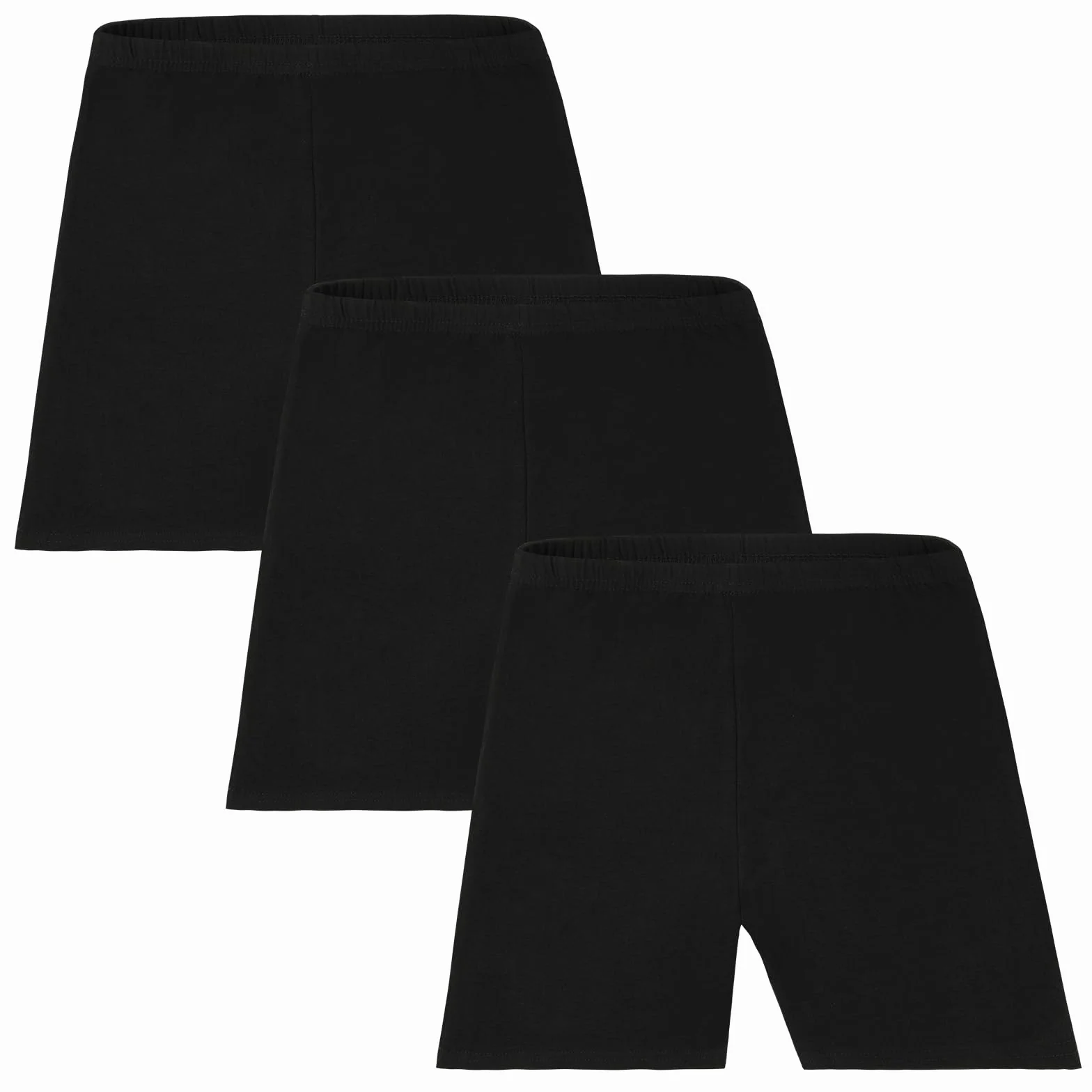 AOOWU Pantalones Corto de Danza para Niñas, 3 Piezas Ballet Shorts con Cintura Elástica 9-10 Años 140CM