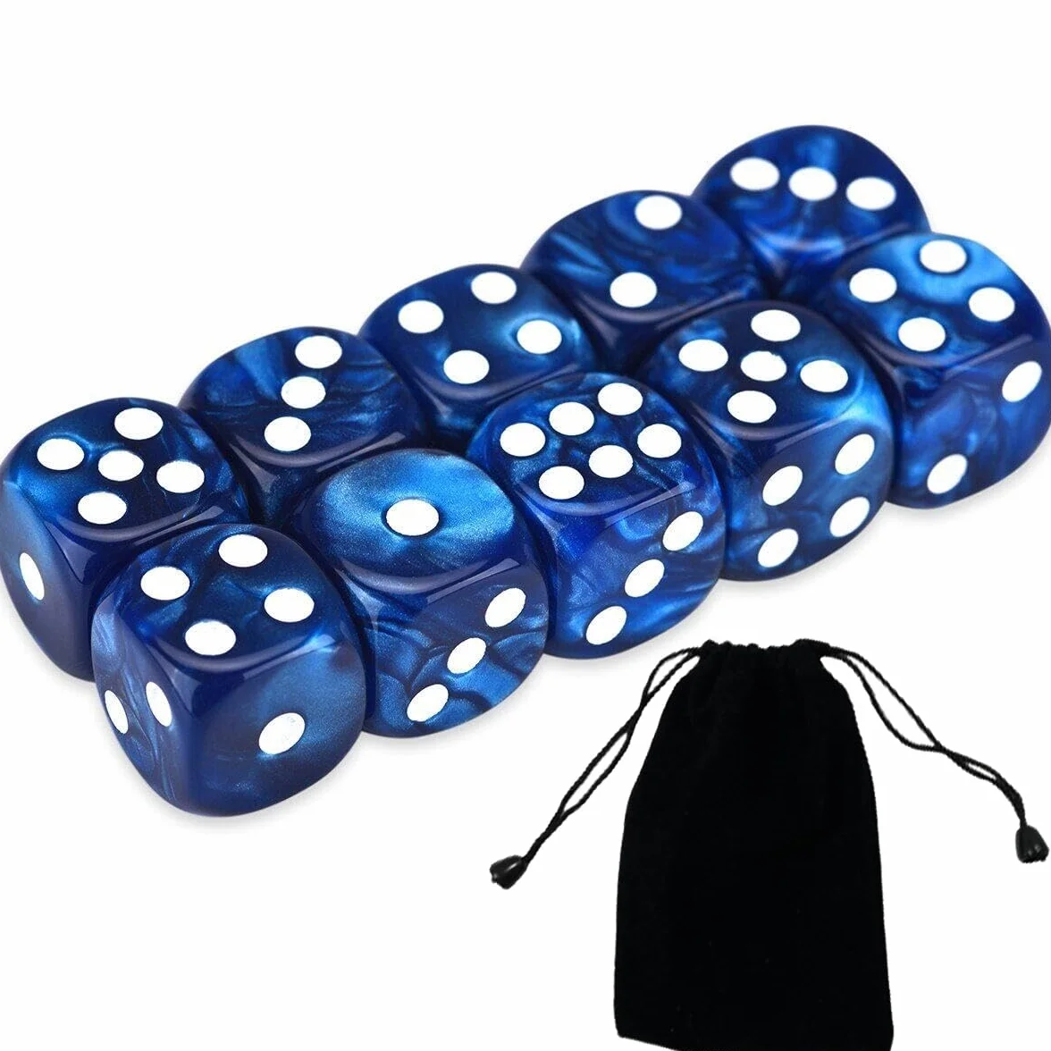 10 Pcs Dados rol, Dados D6, Dados De rol, Dados DND, para Juegos De Mesa, Par A Juegos De Mesa DND RPG