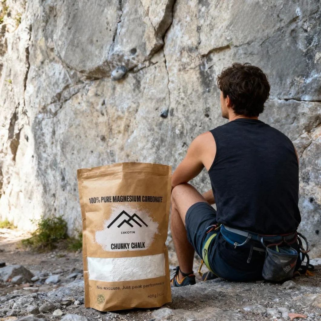 Magnesio para Escalada 400g Chunky Chalk Carbonato de Magnesio Puro Máximo Agarre
